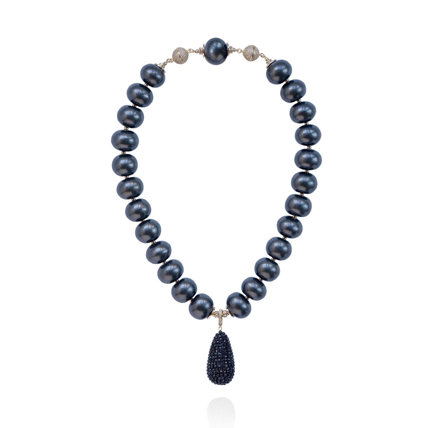 Saule Label Women's Black Serafina Necklace In Onyx Nightfall