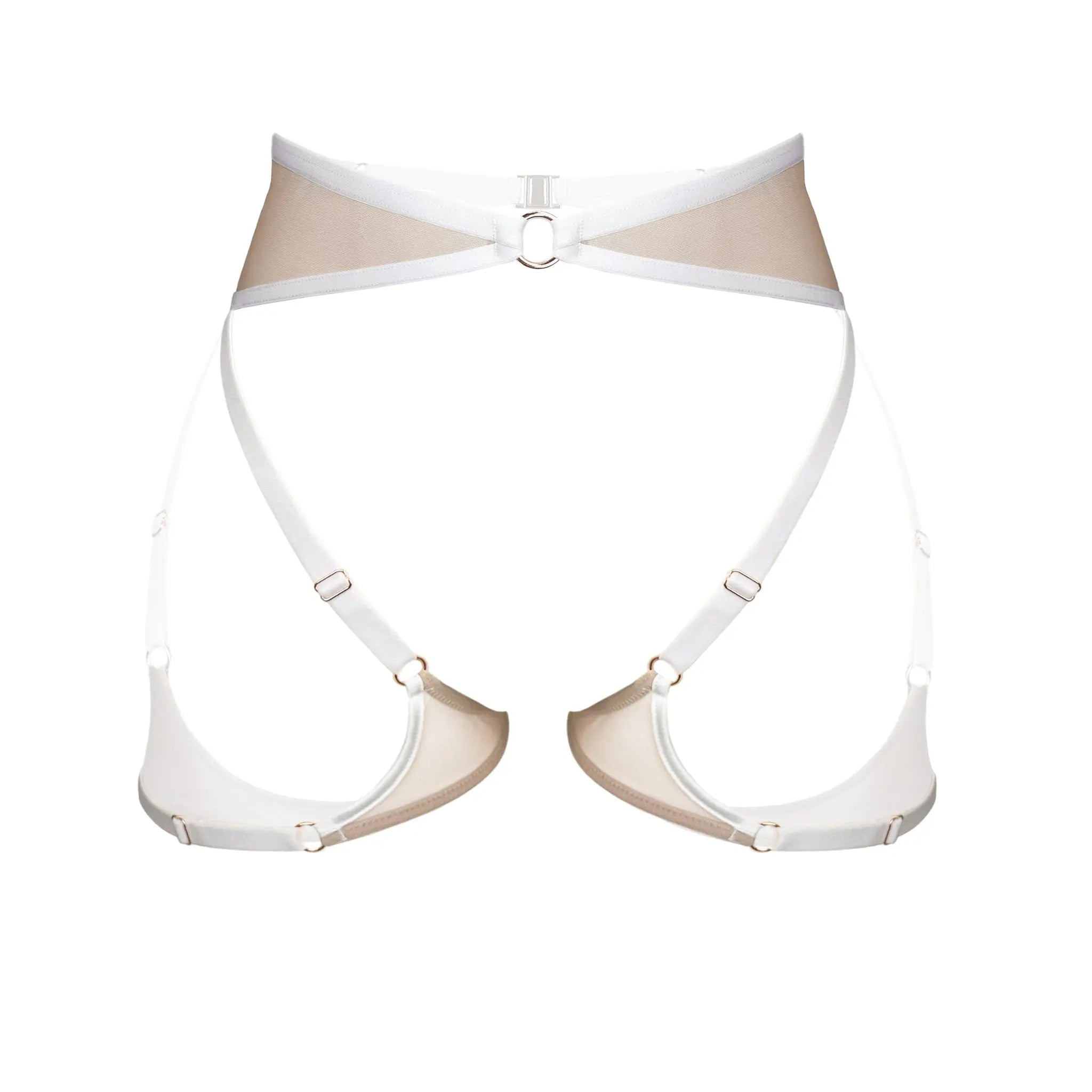 Monique Morin Lingerie Women's White Ether Harness Crystal In White