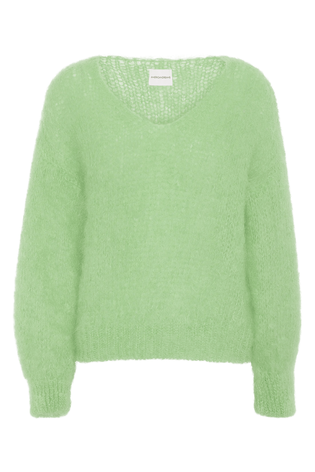 Americandreams Women's Milana Ls Mohair Knit Light Green