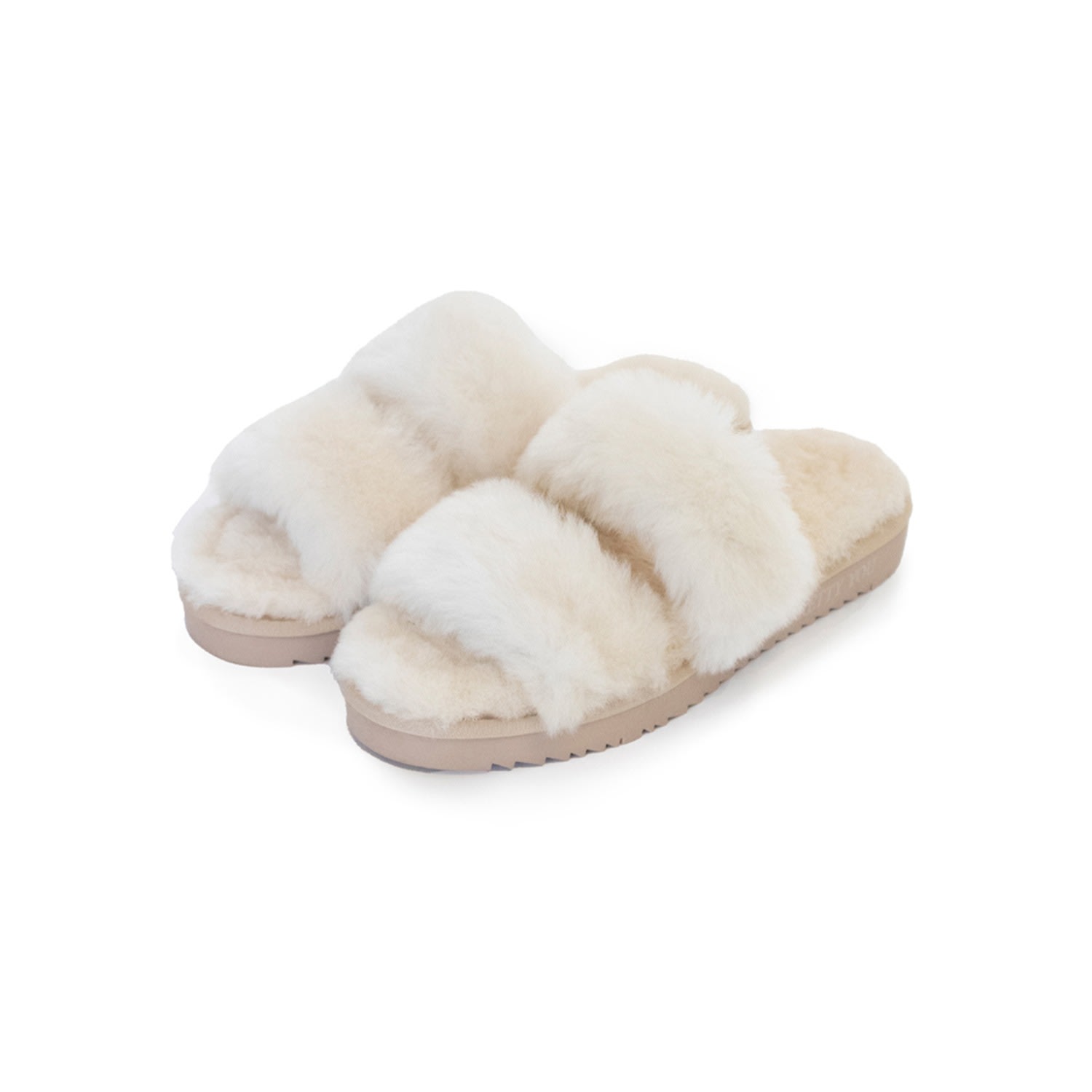 Pretty You Women's Neutrals Sheepskin Slider Slipper Jinx In Natural