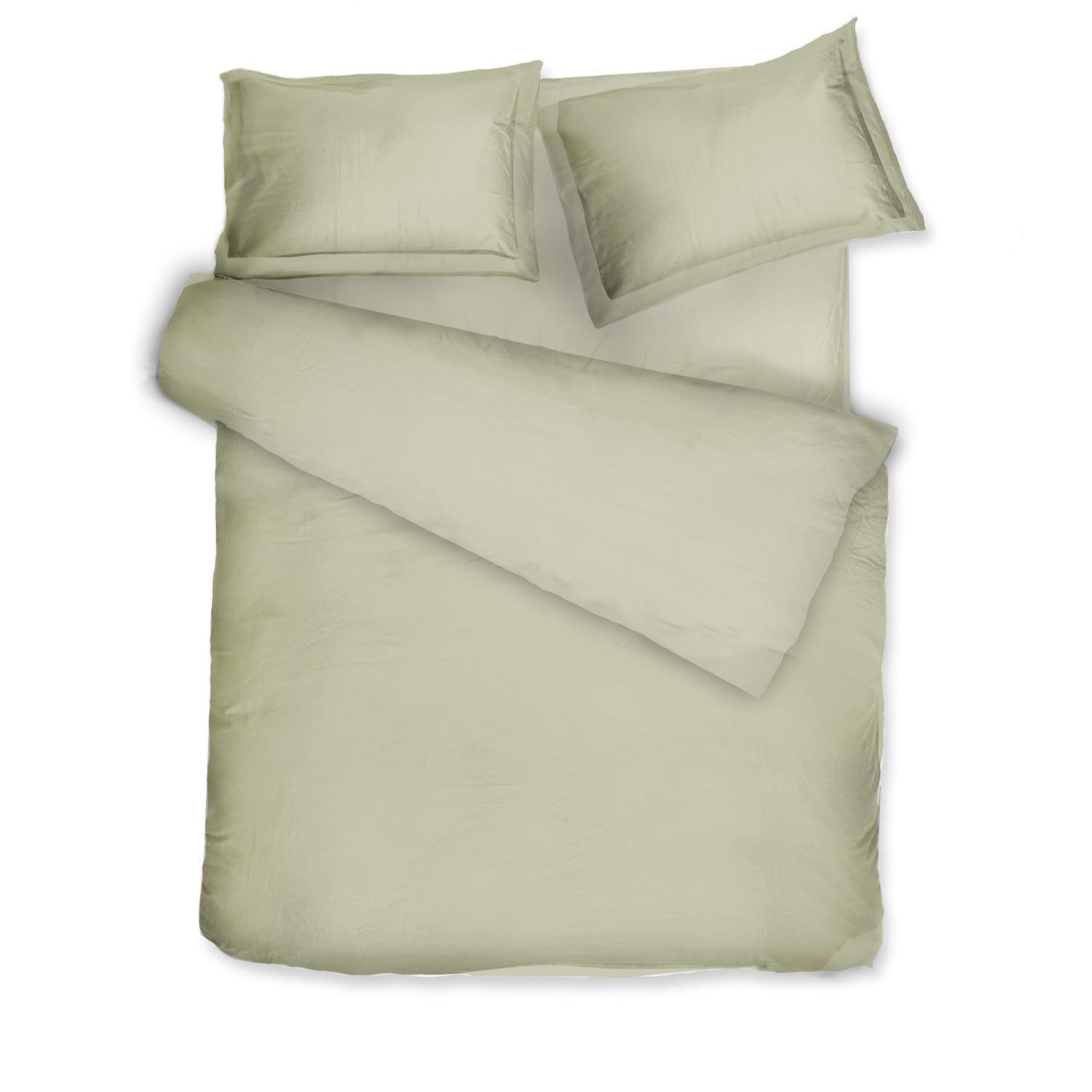 Decoflux Home Neutrals Sateen Bed Linen Set Solid Sand Uk Single, Us Twin
