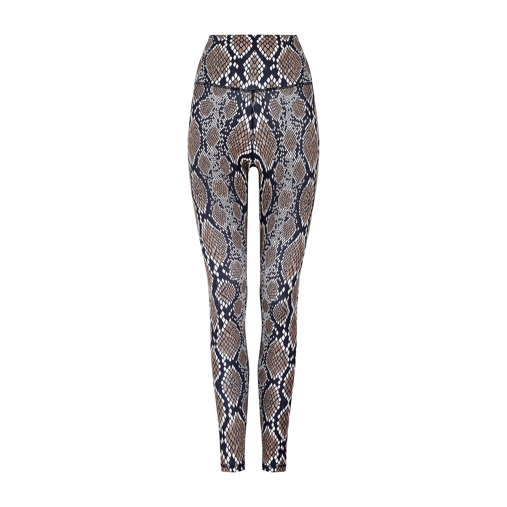 Lula-ru Women's Neutrals High Rise Legging - Neutral Snake