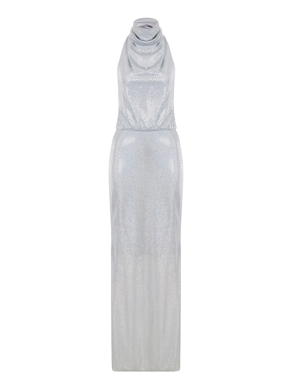 Nocturne Women's Silver Draped Front Dress In Metallic