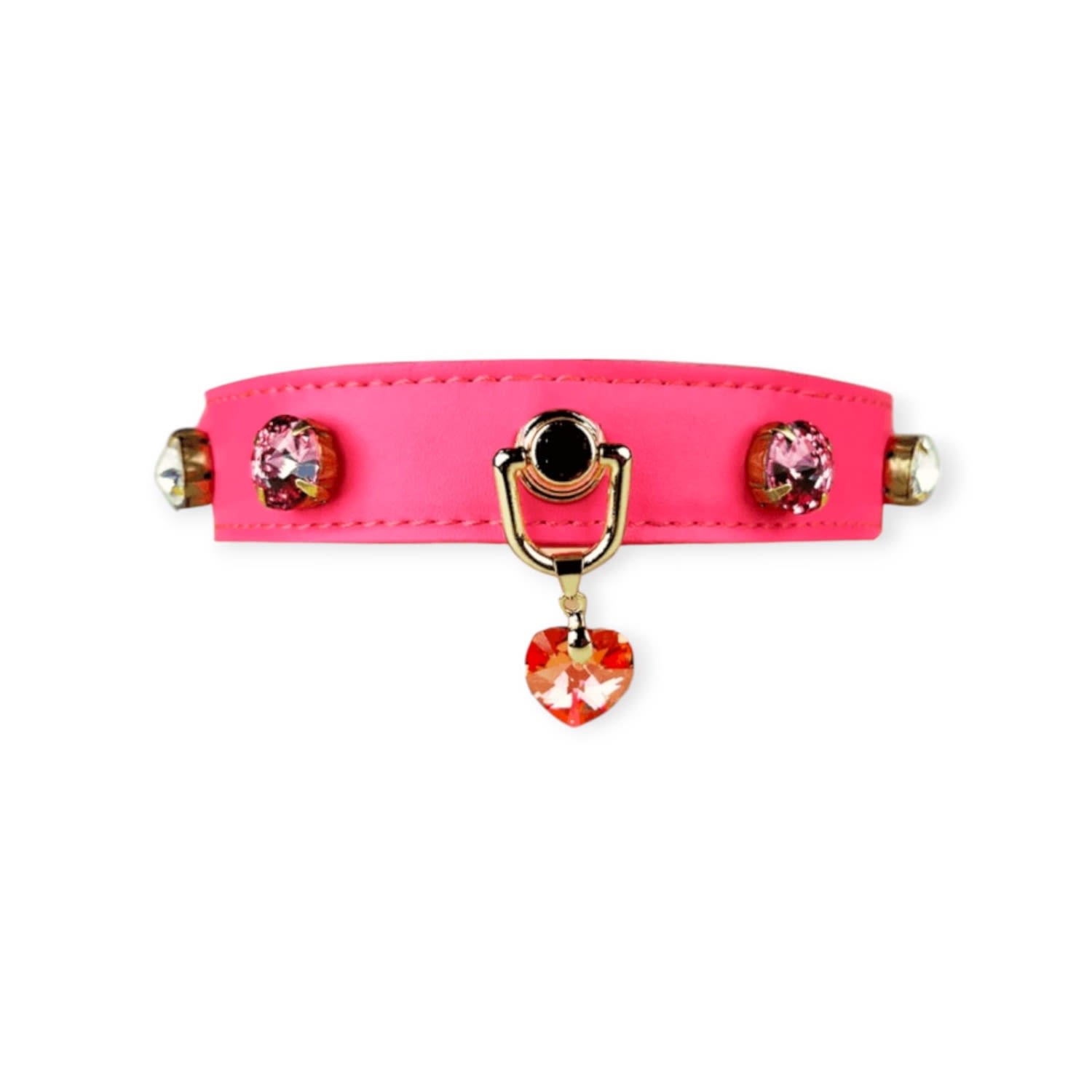 Swarovski Neon Pink Dog Collar | Small | Makpaws