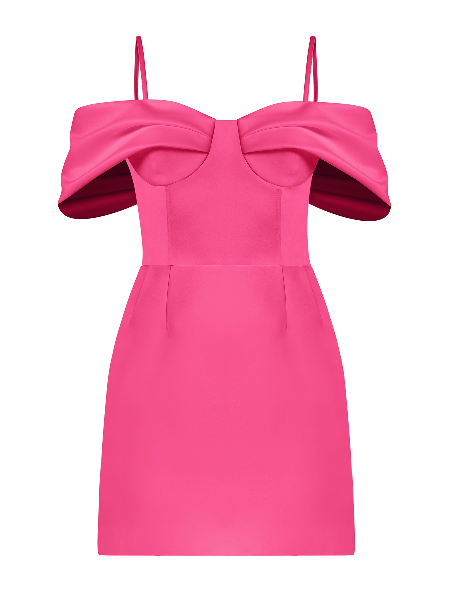 Tia Dorraine Women's Pink / Purple Belle Of The Ball Mini Dress, Hot Pink