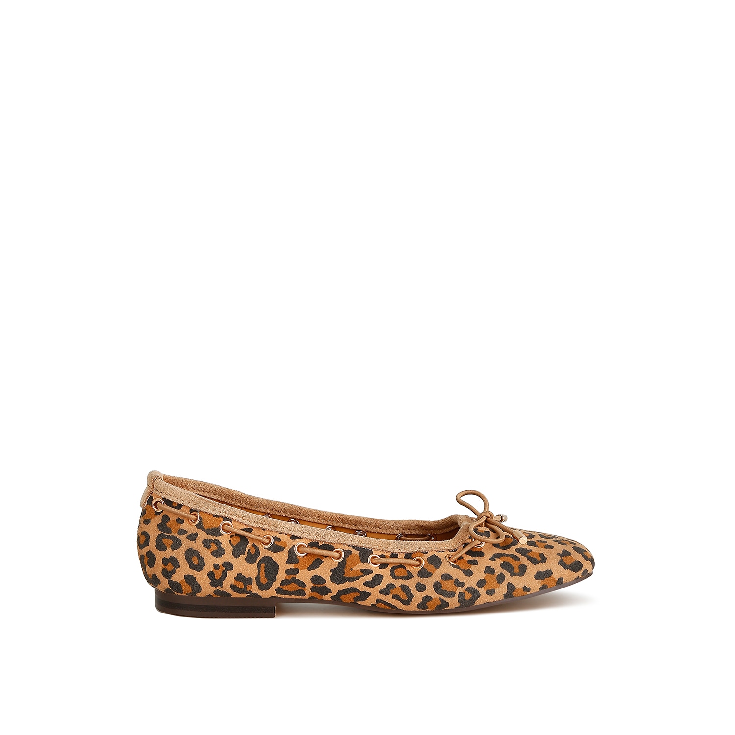Rag & Co Women's Darlow Drawstring Bow Ballerinas In Leopard