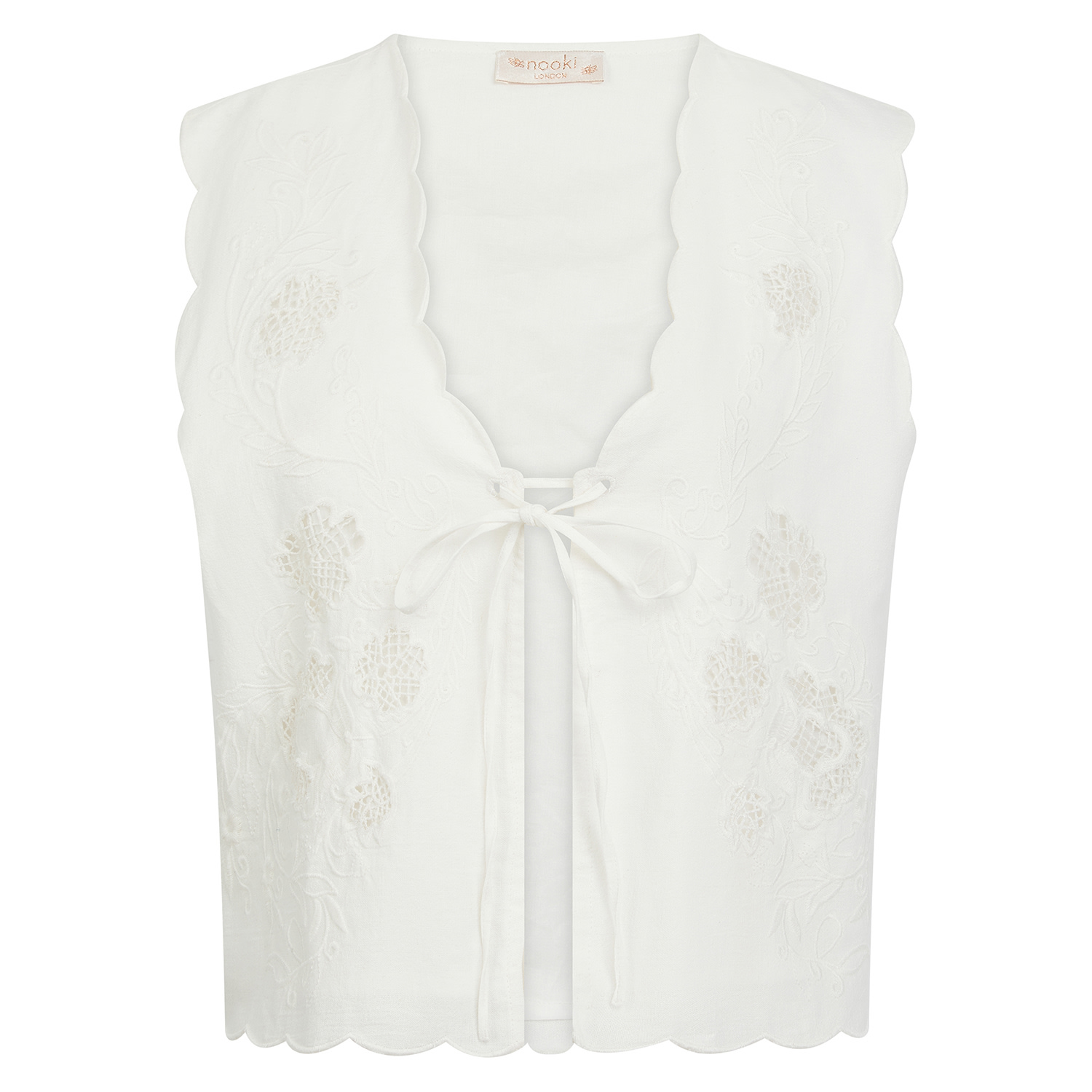 Nooki Design Women's Neutrals Isabel Gilet - Ecru In Sand