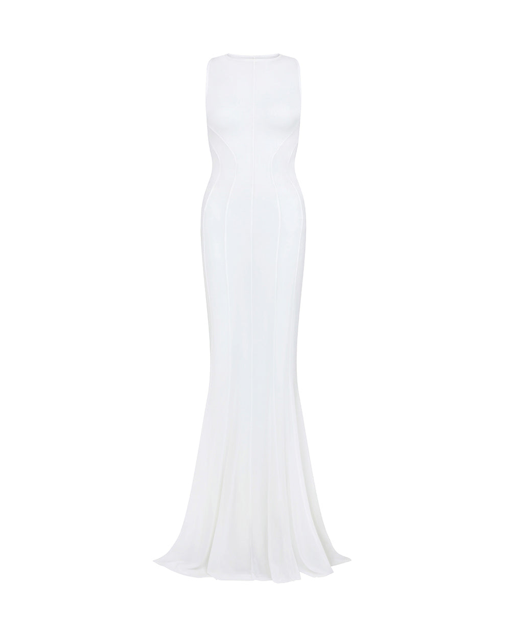 Let's Swim Maxikleid In Netzoptik In White