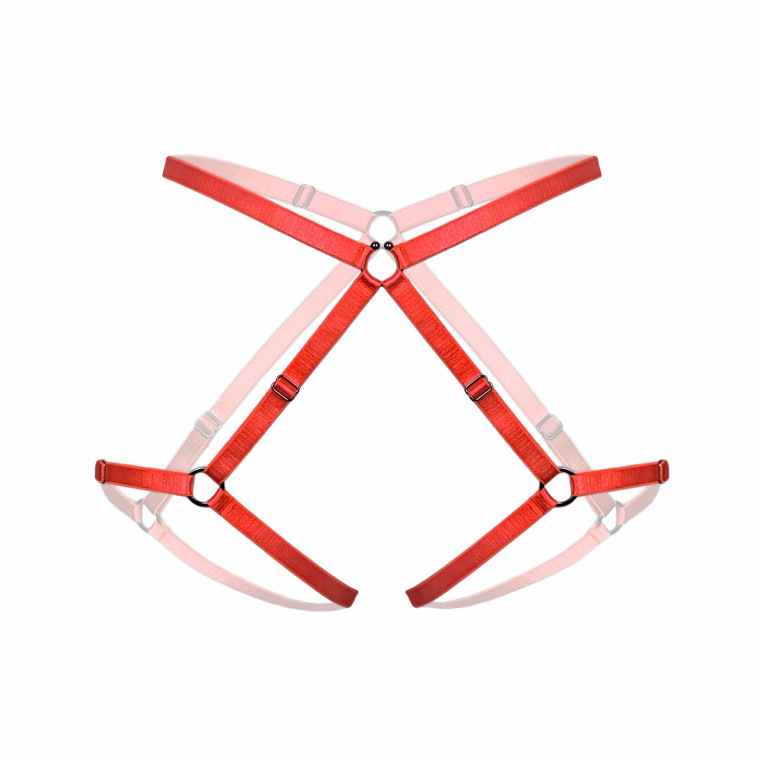 Monique Morin Lingerie Women's Amphitrite Harness Fire Red In Red