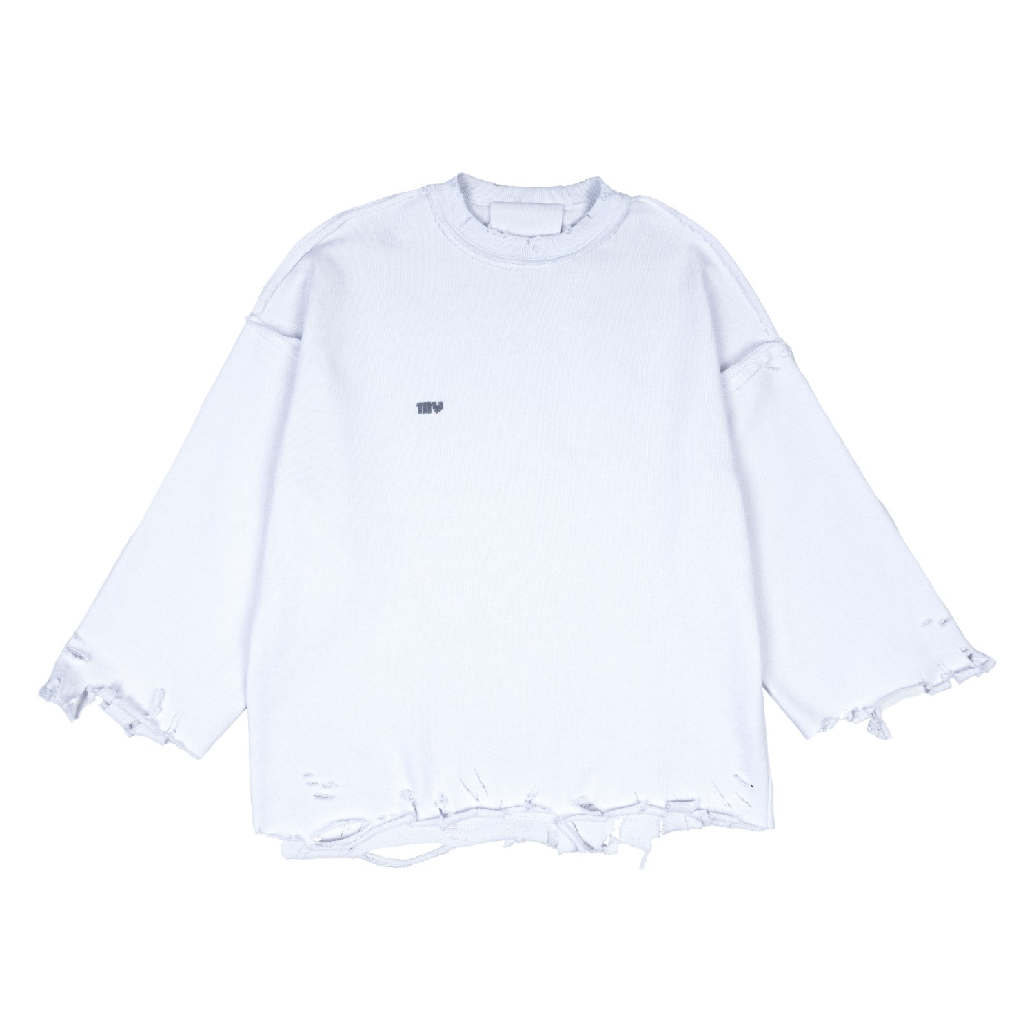Mysimplicated Women's Oversized White Cotton Dystopia Sweater W In White