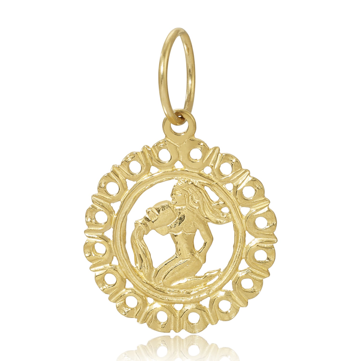 Women’s Gold Zodiac Pendant - Aquarius Maya Brenner