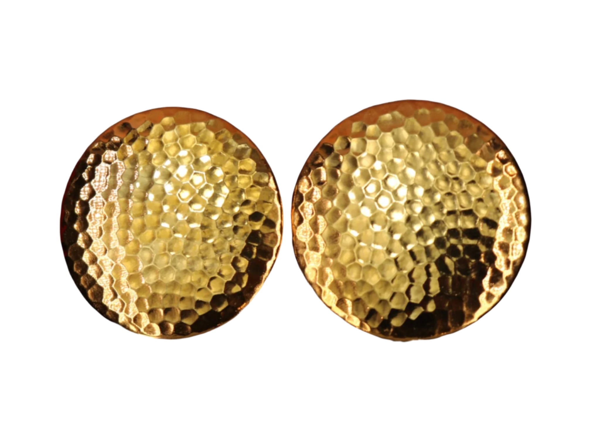 Vickisarge Women's The Hammered Disk In Gold - Pierced In Gold