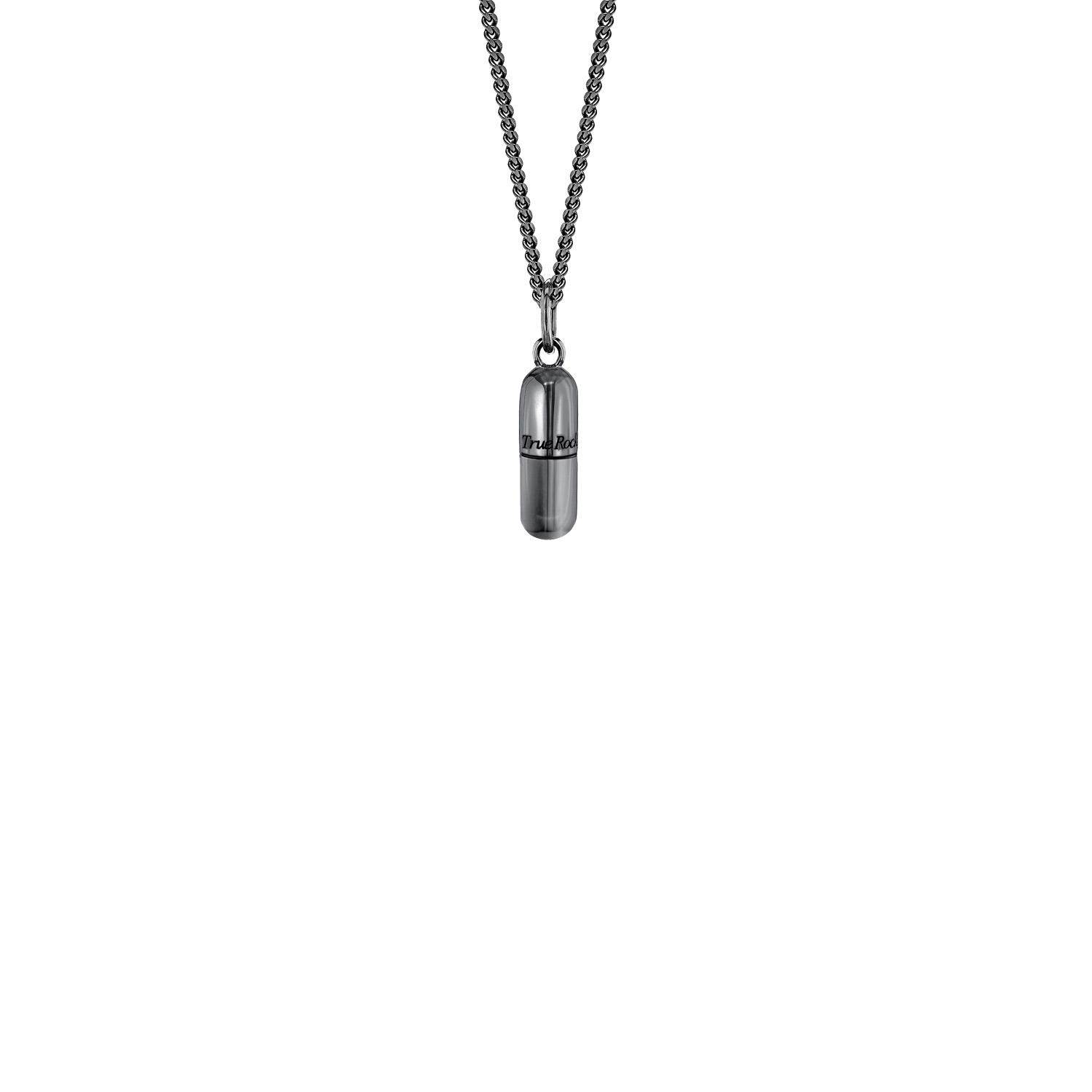 Women’s Mini Pill Pendant Gun Metal Grey True Rocks