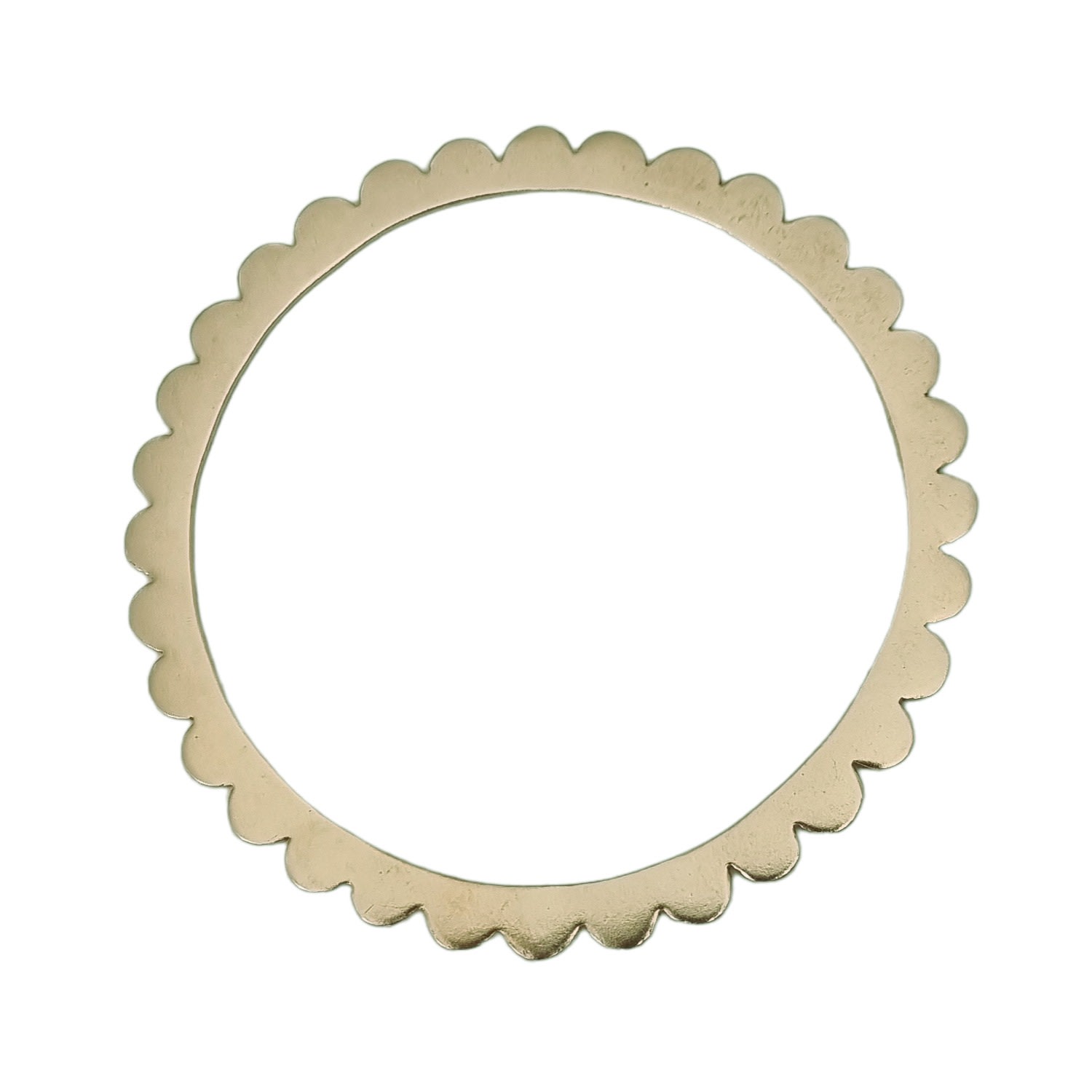 Women’s Yellow Gold Plated Scalloped Bangle Posh Totty Designs