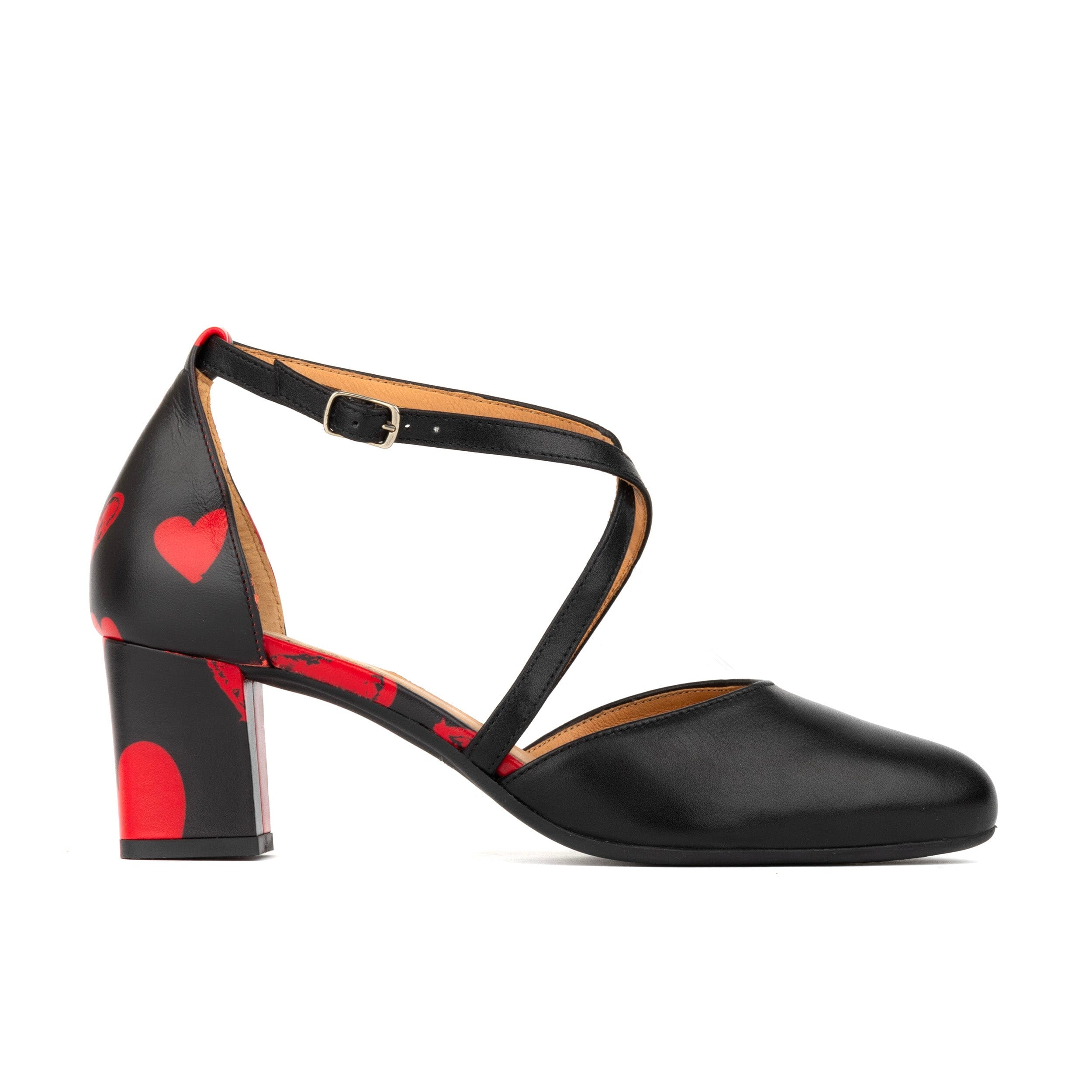 Embassy London Usa Black / Red Dannii - Lovehearts - Womens Designer Heels In Red/black