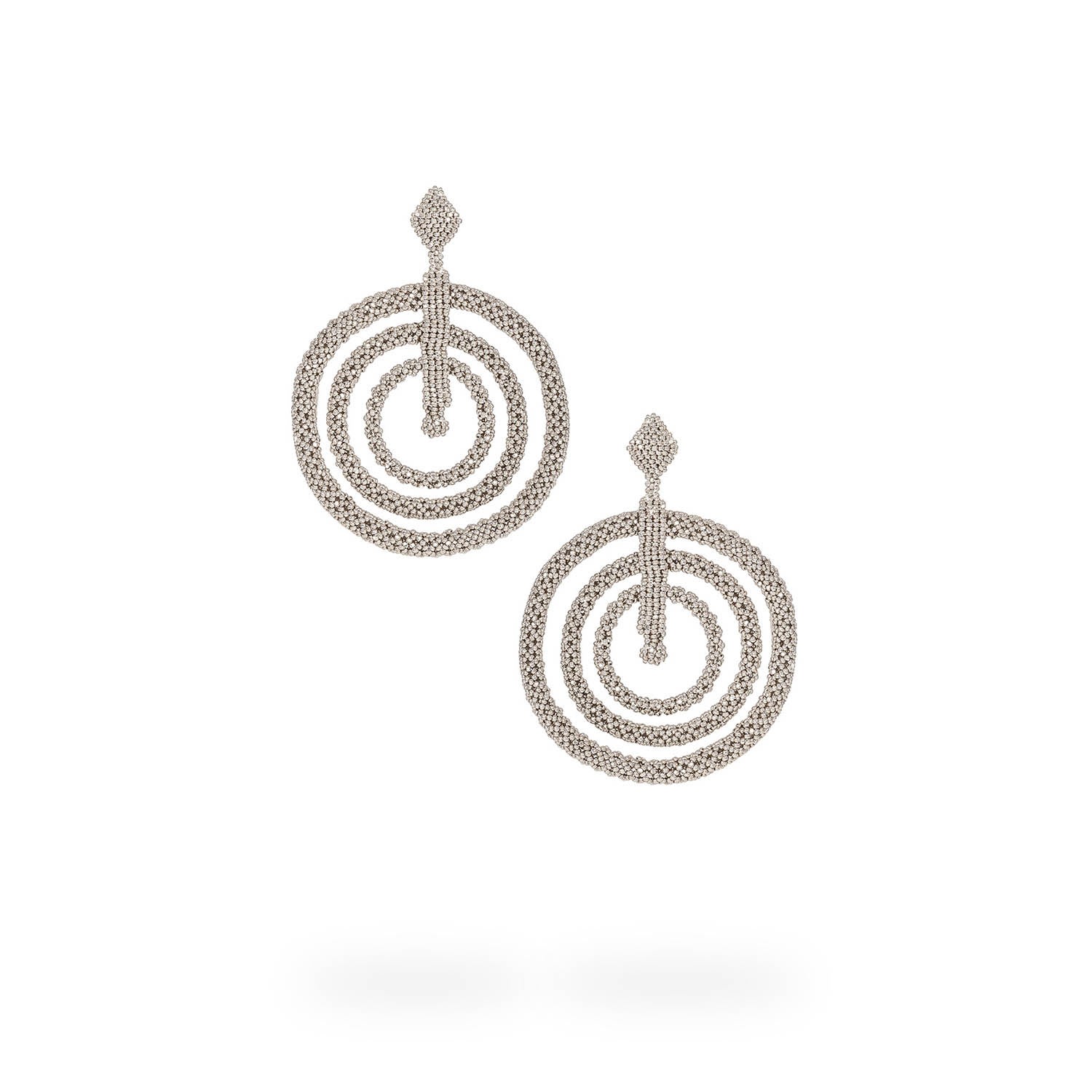 Women’s Spiral Snake Earrings - Platinum Kuu