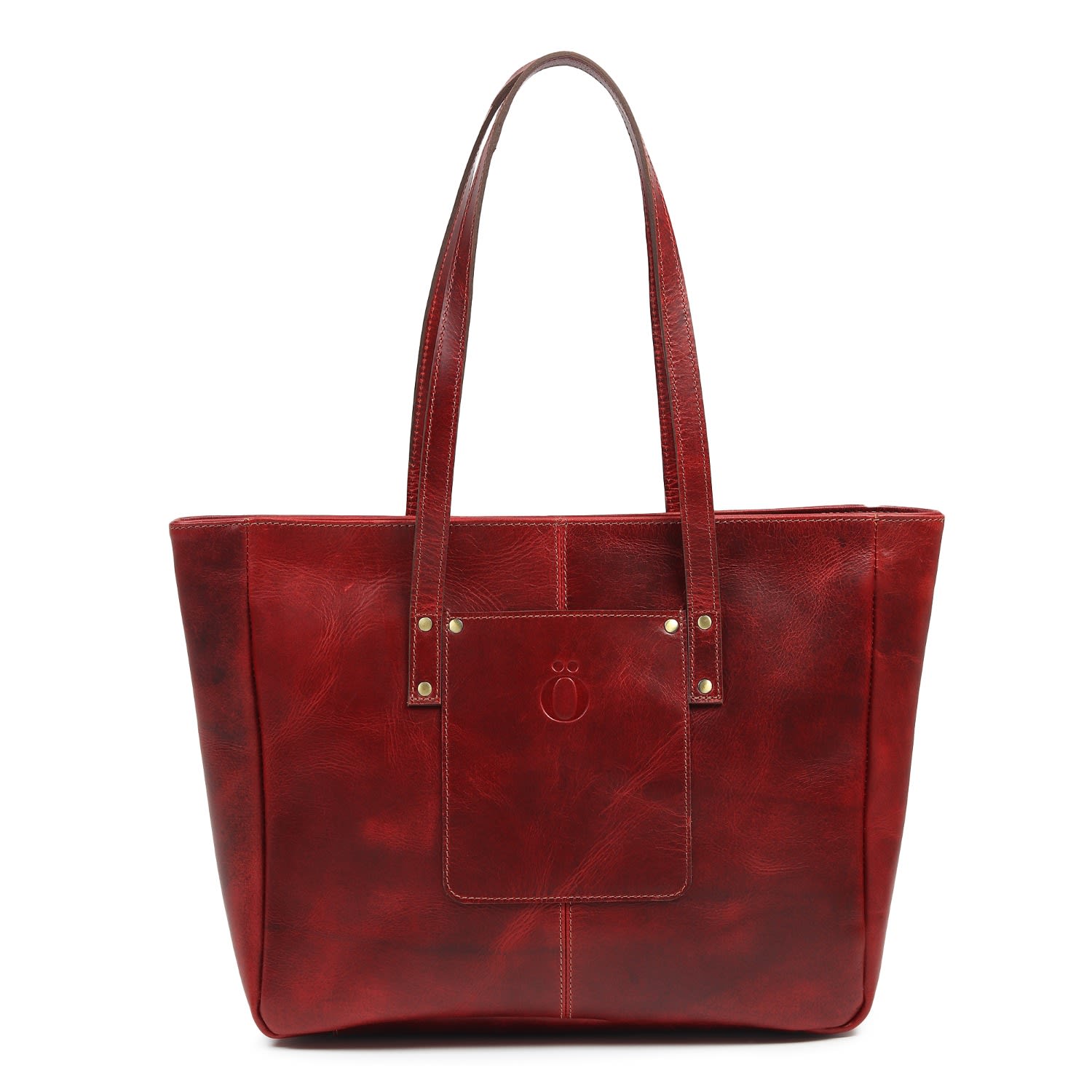 Dötch Leather Women's Noir Rogue Leather Tote Bag - Ox Red