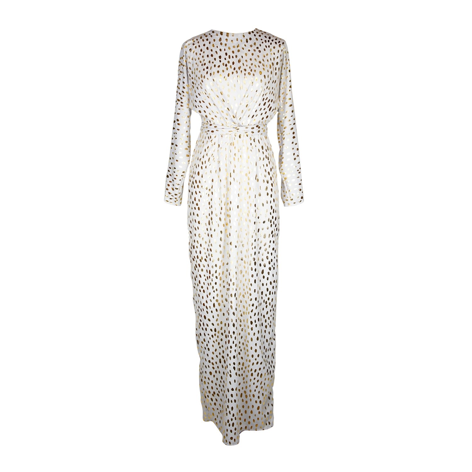 Jennafer Grace Women's Solar Flare Twist Dress In White/yellow