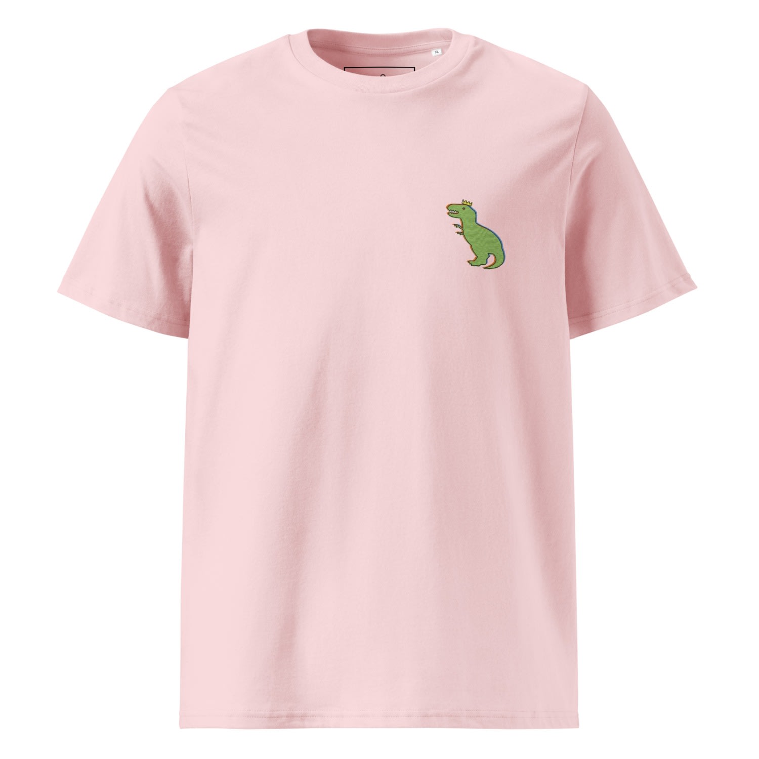 Anchor & Crew Pink / Purple Cotton Pink T-rex Snap Dancin' In The Wild Organic Cotton Embroidered T-shirt - Men In Pink/purple