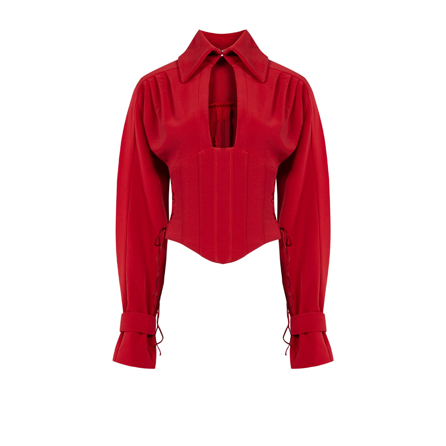 Pcfg Women's Red Your Itch Corset Blouse - Samba In Red
