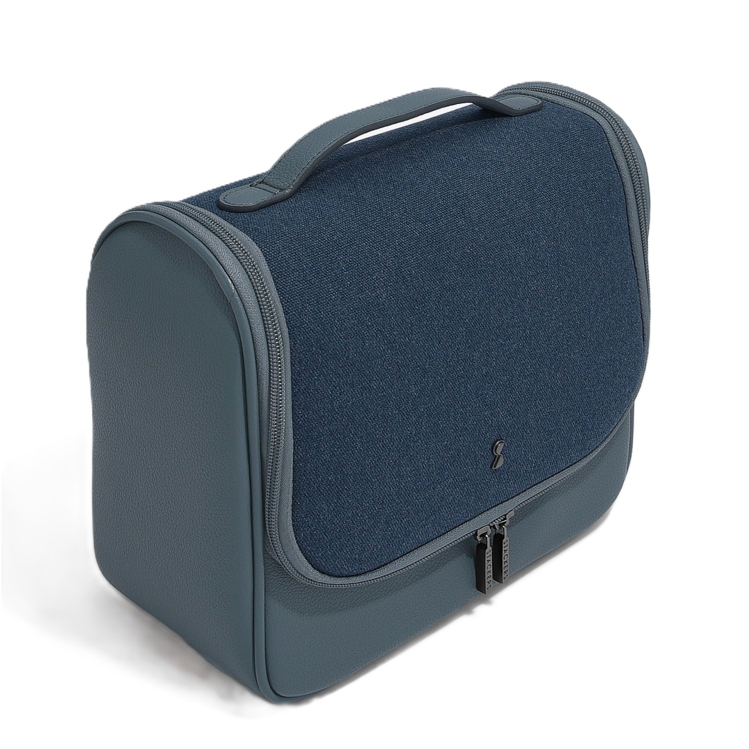 Stackers Blue Canvas Hanging Washbag In Blue