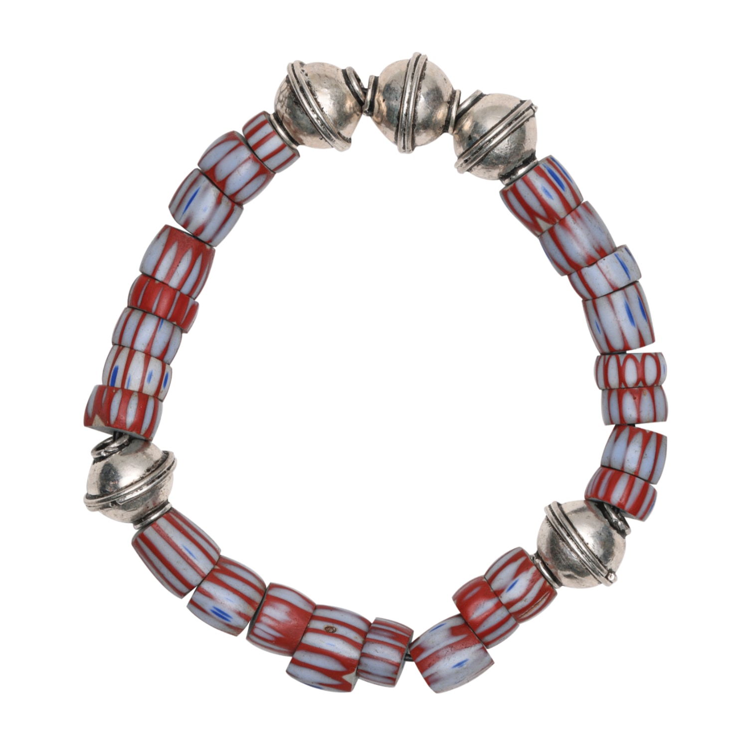 Women’s Awalleh Beads Bracelets With Silver Plated Spacers Binibeca Design