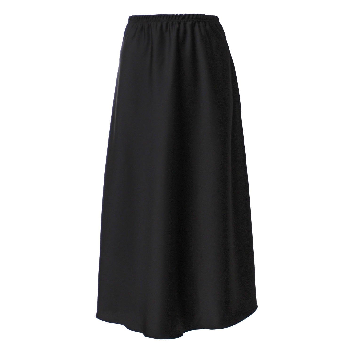 Women’s Black Satin Night Out Skirt Large Lagami