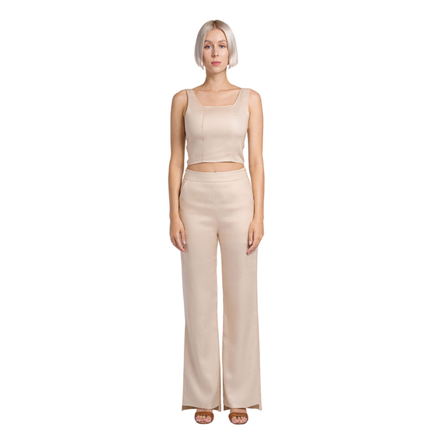 Margot Vii White W Pants In Neutral