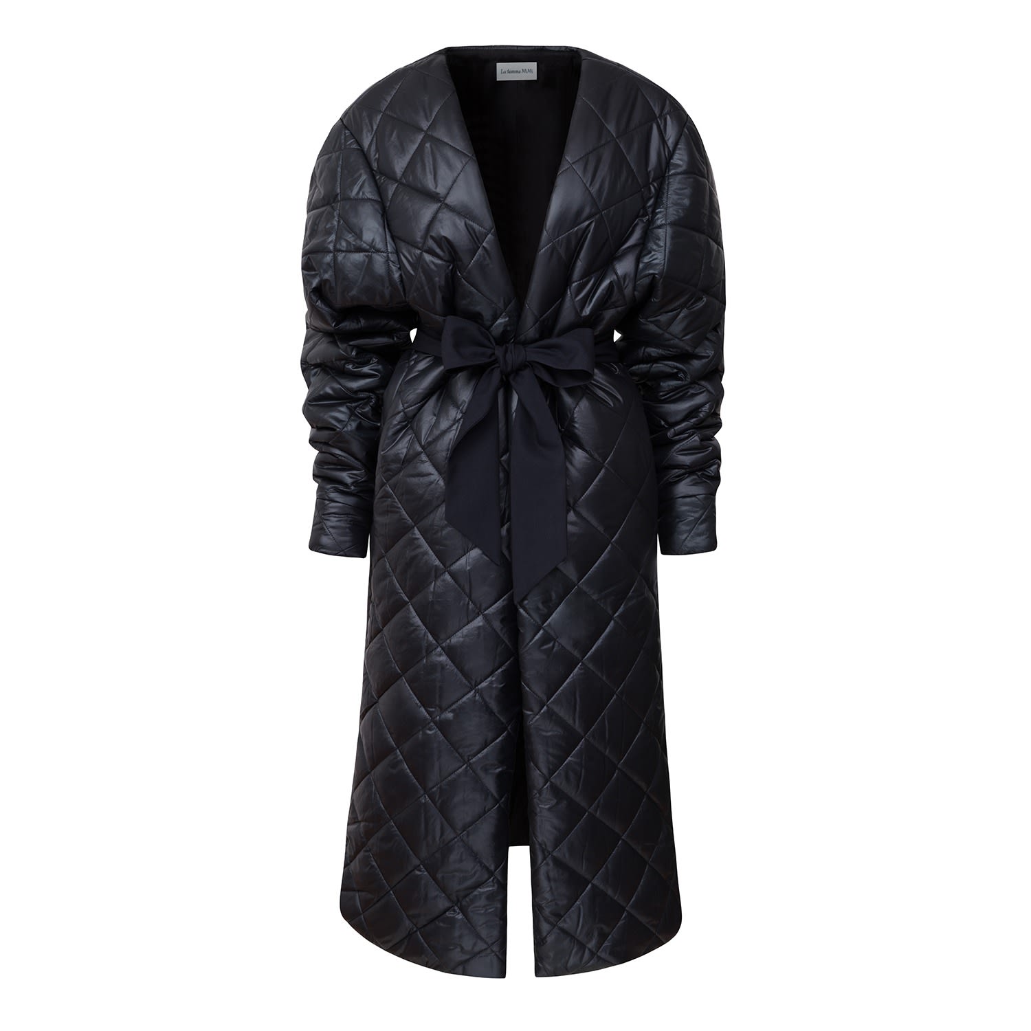 La Femme Mimi Women's Black Kimono Coat In Black