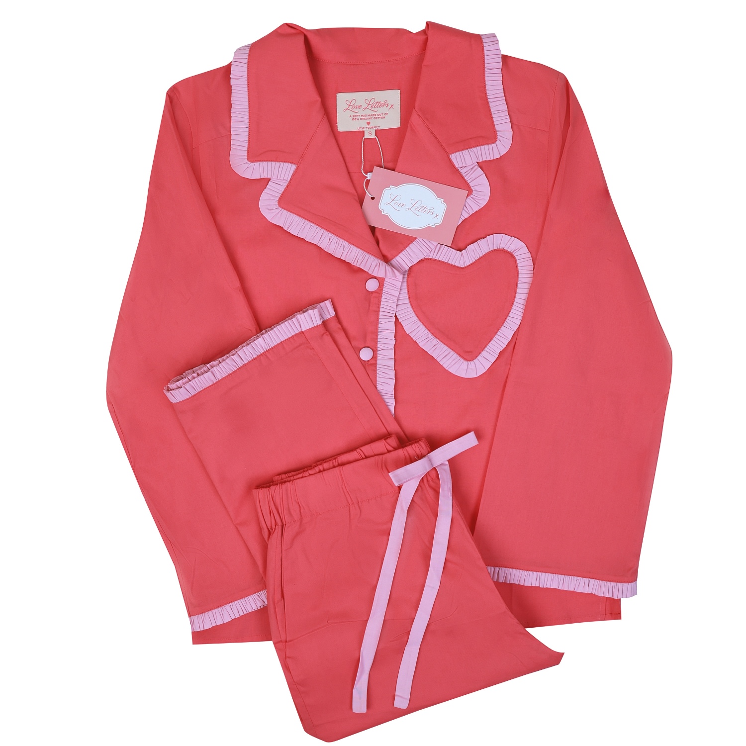 Love Letters X Pink / Purple Women's Pyjama Set - Dolce Rosa Watermelon/baby Pink