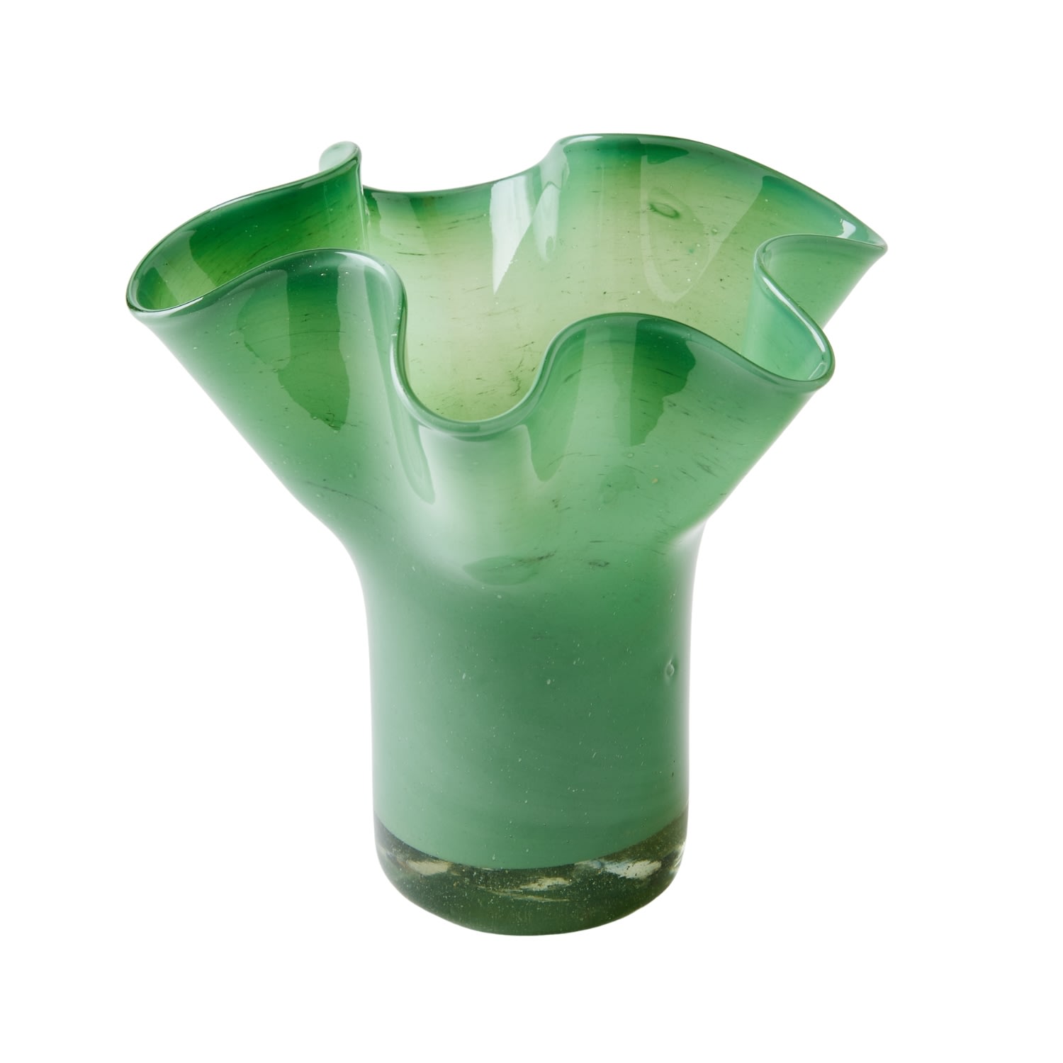 Half Past Seven White Lettuce Leaf Vase — Agave In White
