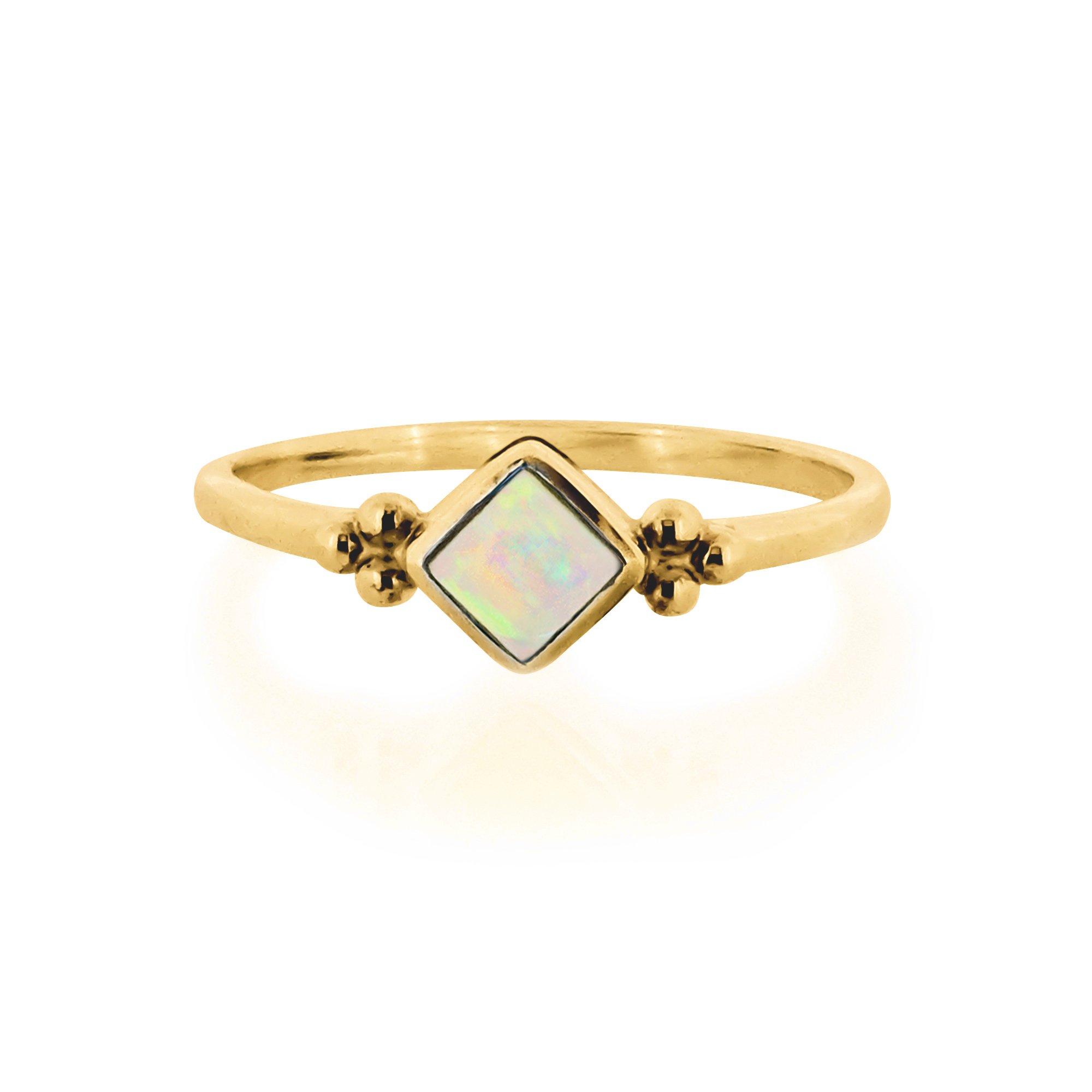 Charlotte's Web Jewellery Women's Divinity Princess Gold Vermeil Ring - Opal In Gold