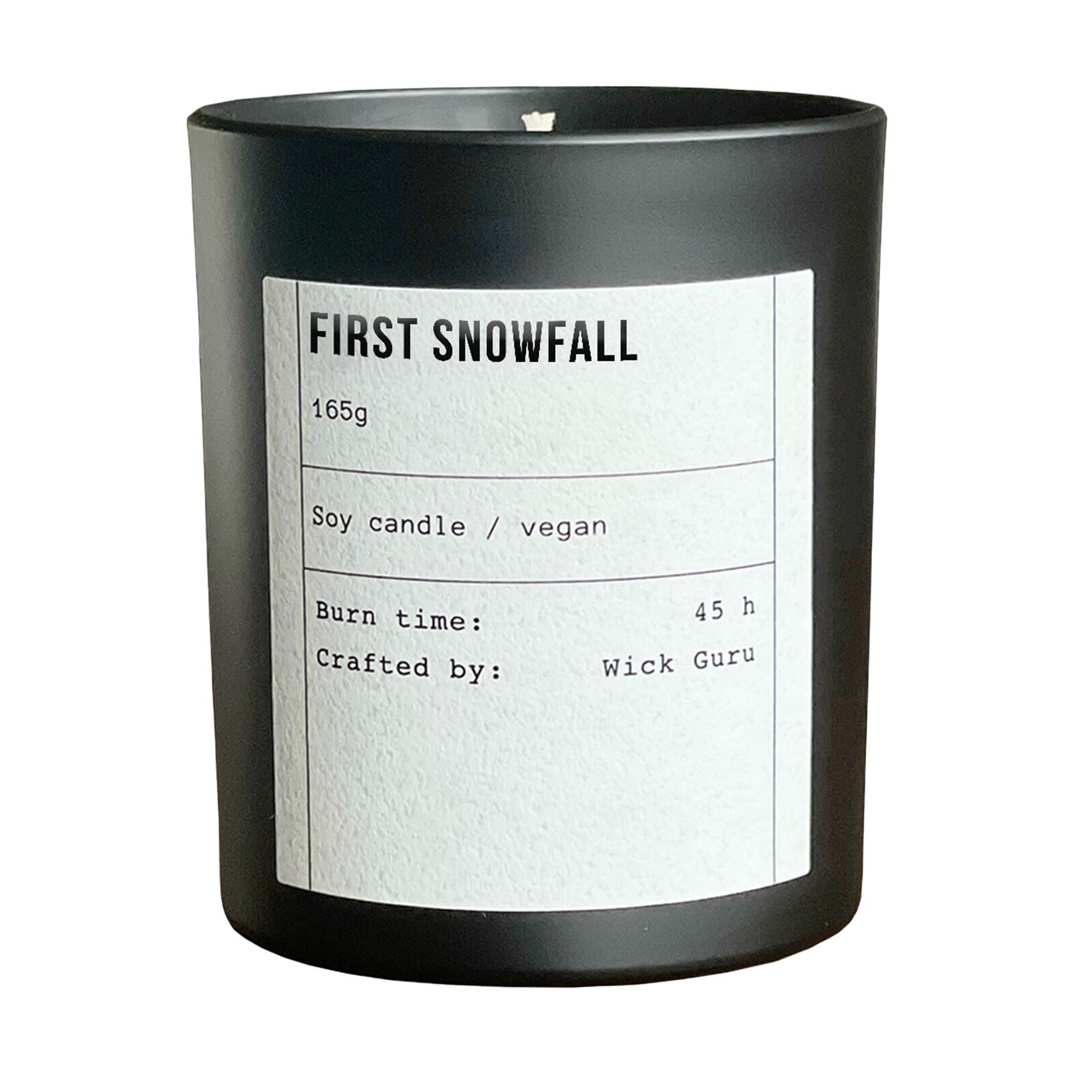 Wick Guru Black / Neutrals / White Snowfall Candle – White Musk, Amber & Fresh Scents In Multi