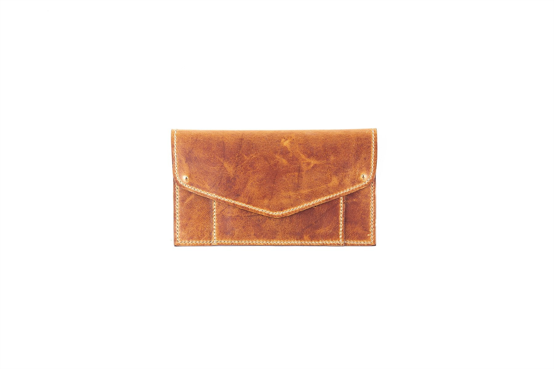 Travel Wallet Distressed Brown Medium Maison Eli