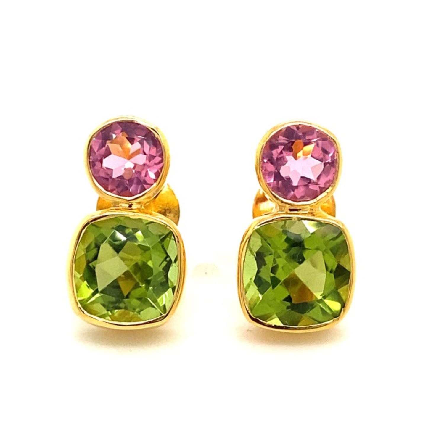 Green / Pink / Purple Lady Mary Earrings Gem Bazaar Jewellery