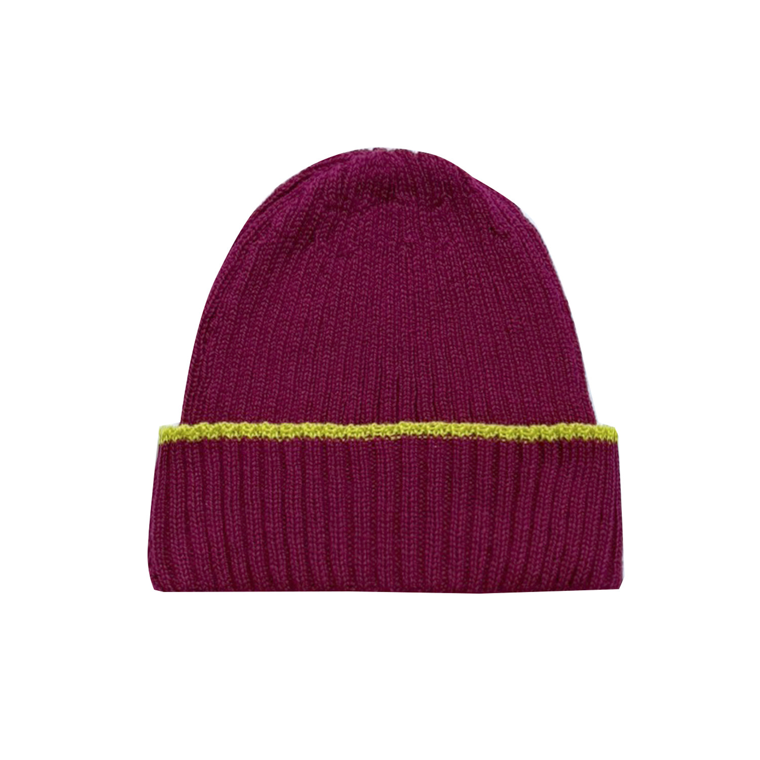 Ingmarson Women's Ribbed Wool & Cashmere Beanie Purple & Yellow In Purple