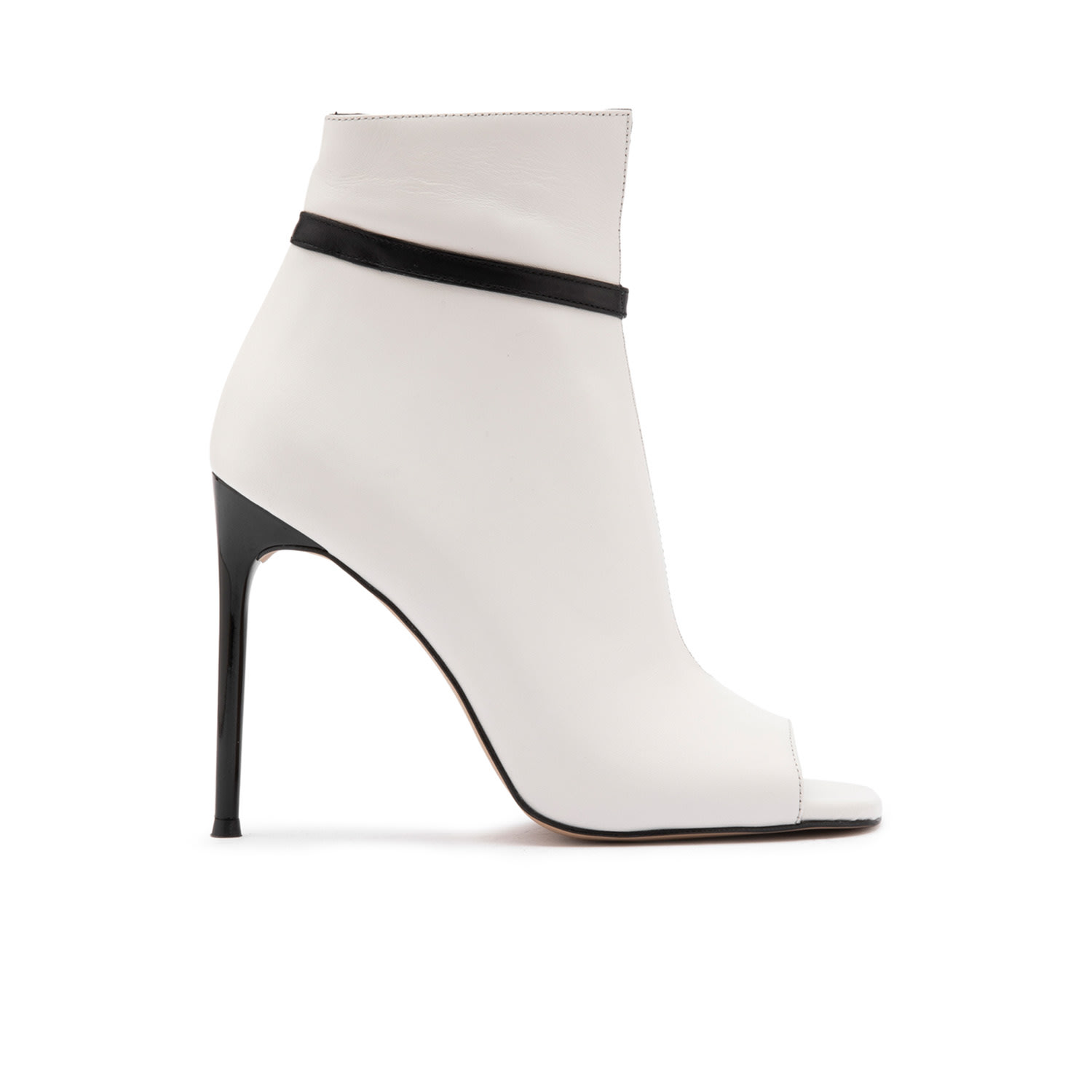 White Kerly Cream Leather Women’s Heeled Boot 3 Uk Ilvi