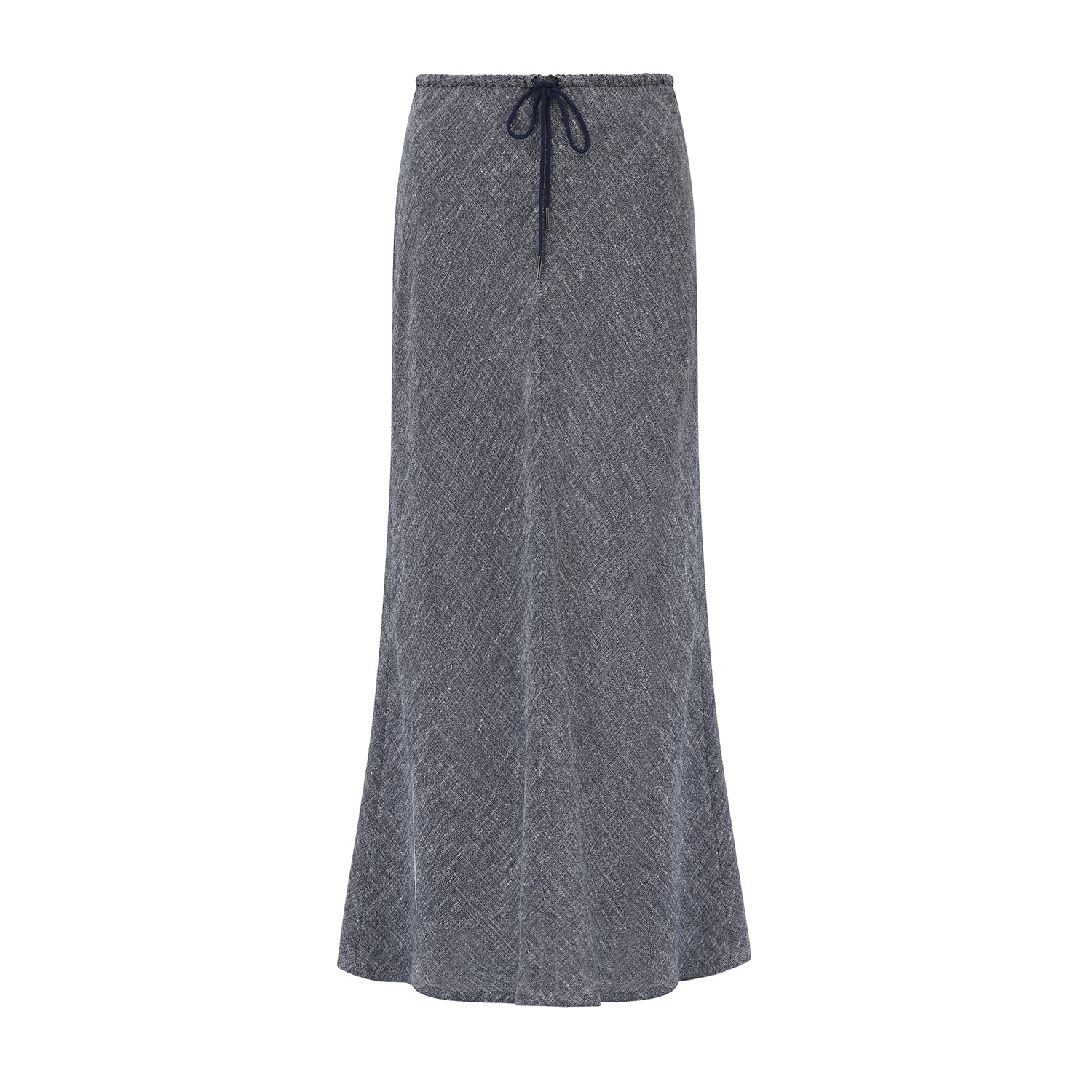 The Summer Edit Women's Blue Phoebe Luxe Linen Drawstring Skirt - Indigo In Blue