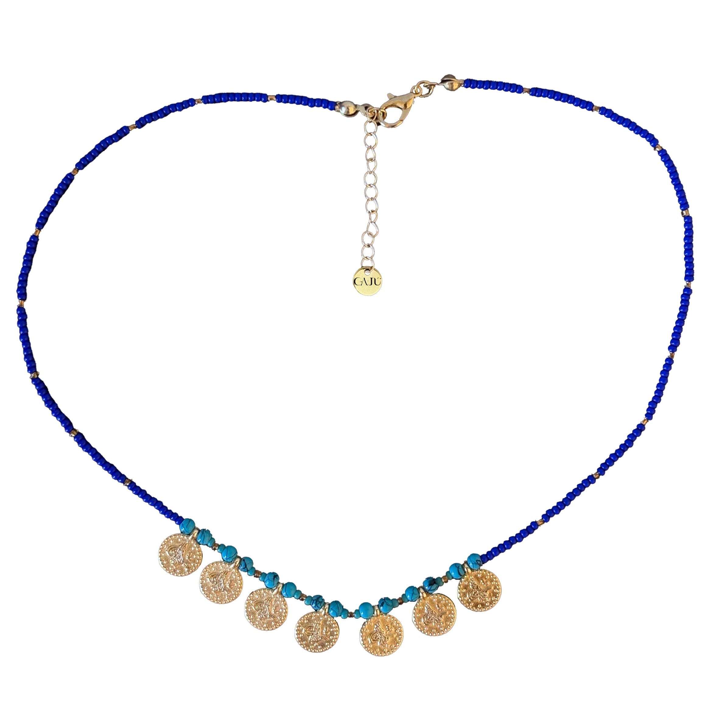 Gajú Women's Blue Oia Necklace - Raw Lapis Lazuli & Lapis