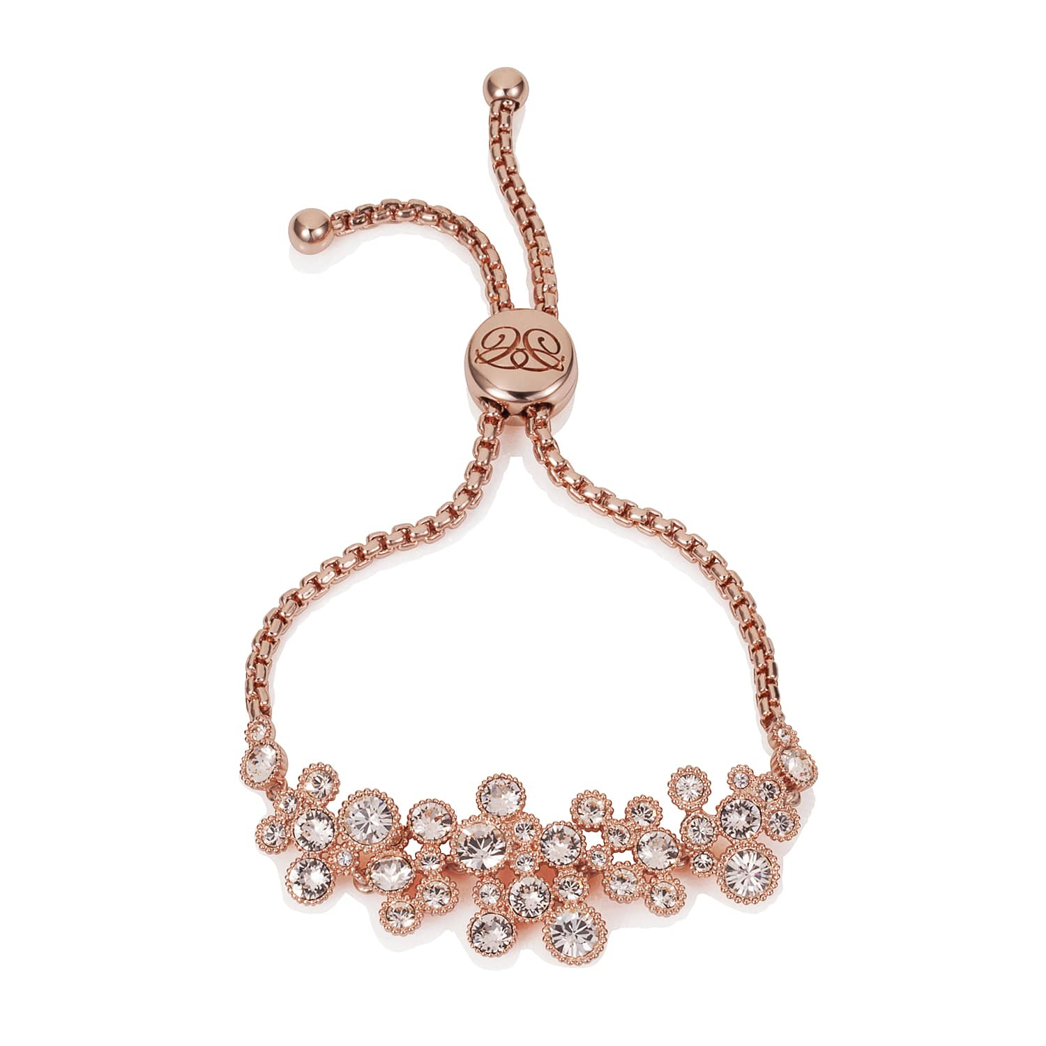 Swarovski Crystal Bracelet Rose Gold & Clear | Caroline Creba | Wolf ...