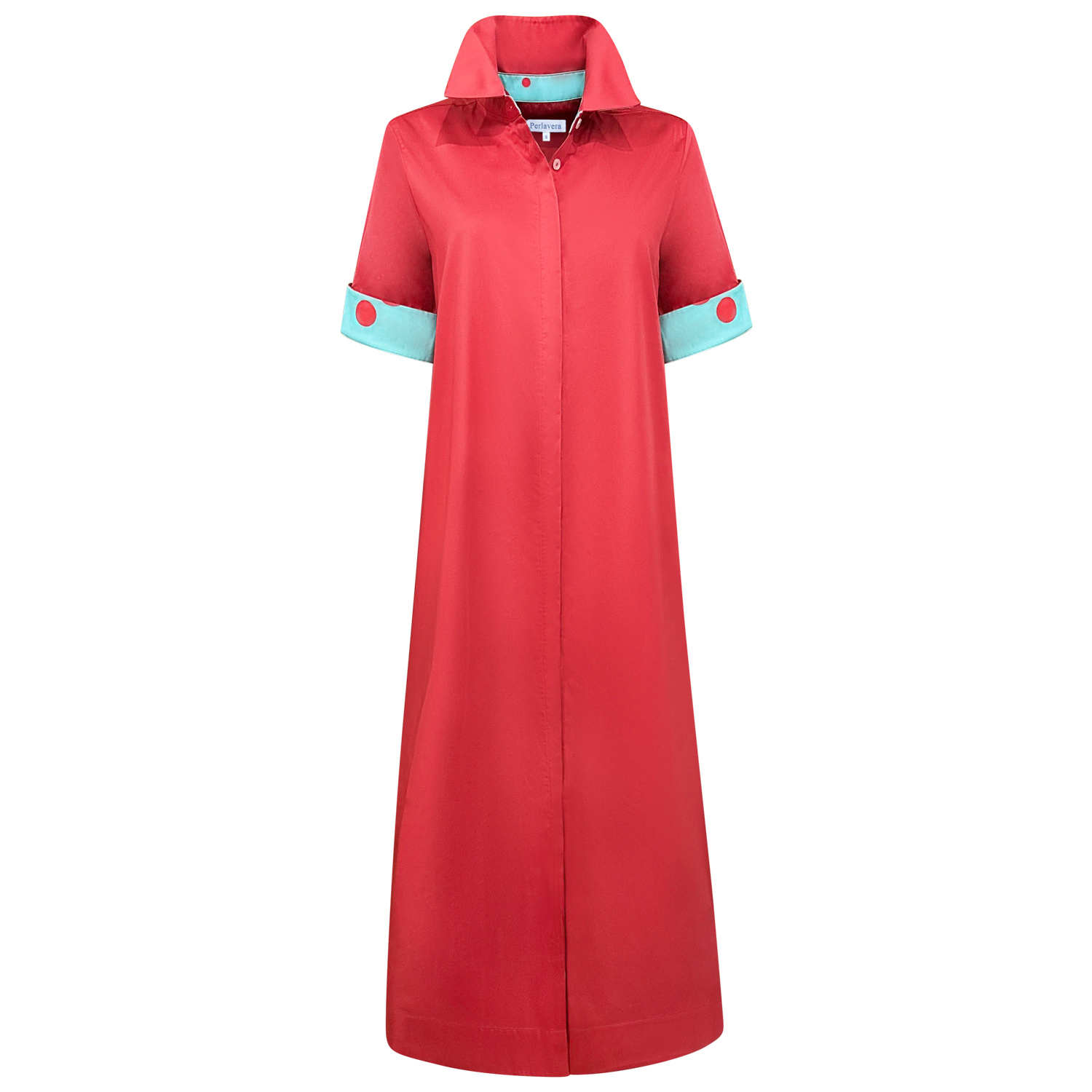 Perlavera Women's Red Conty Bloody Orange Satin With Printed Combo Short Sleeve Length Missy Fit Maxi Dress