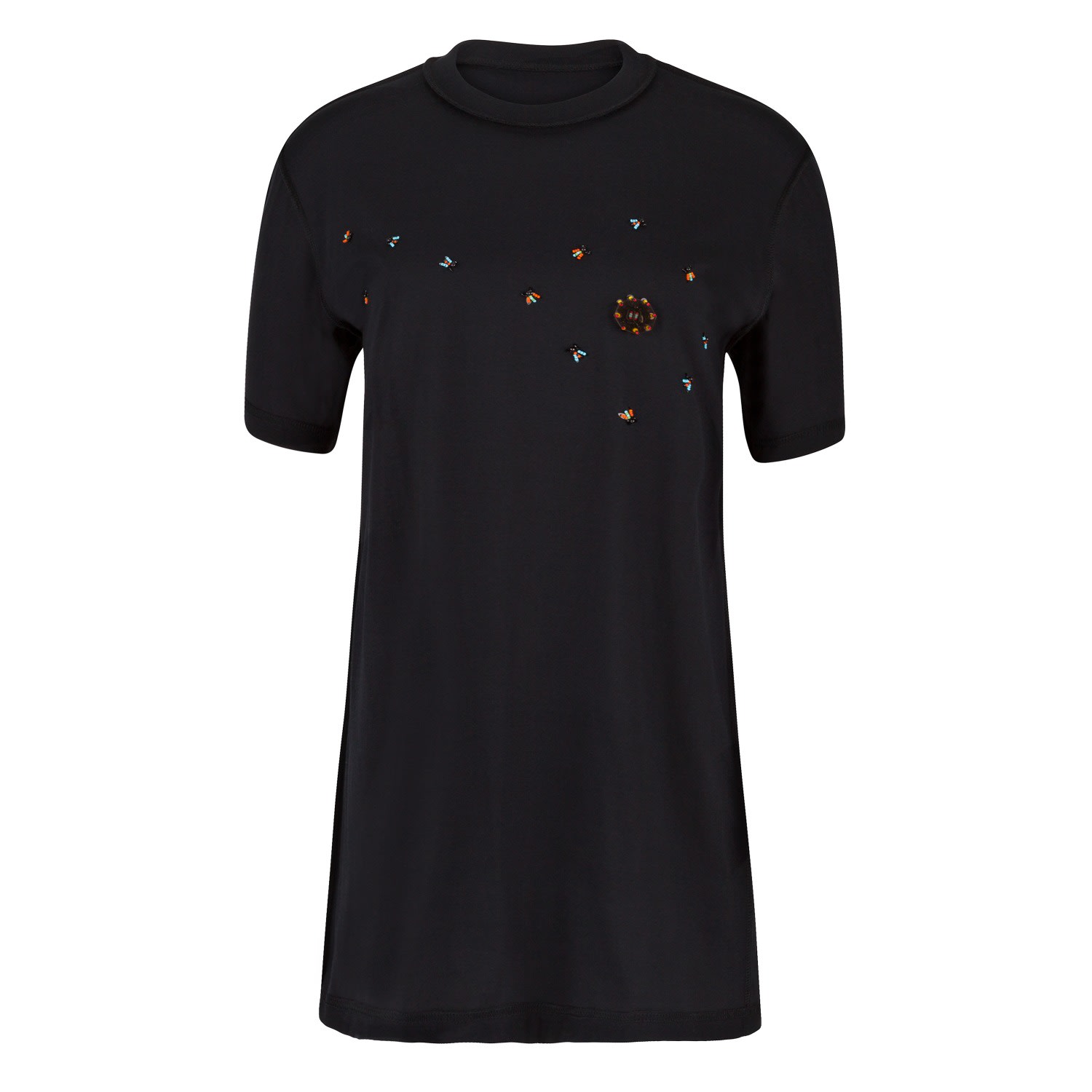 Women’s Embroidered Bug Tee Black Small Boutique Kaotique