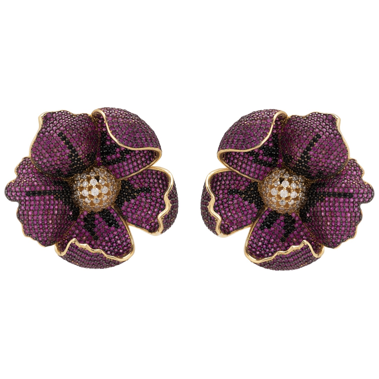Latelita Women's Poppy Red Earrings Gold In Burgundy