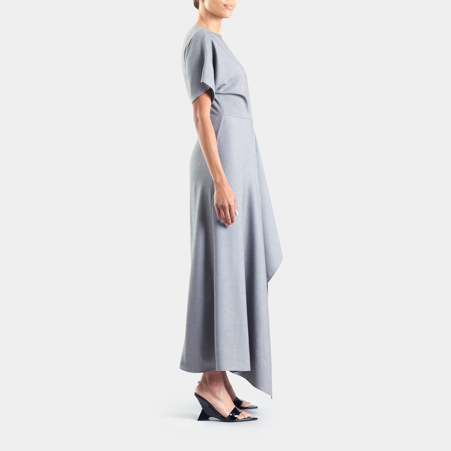 Baxter Light Grey Wrap Dress, Meem Label