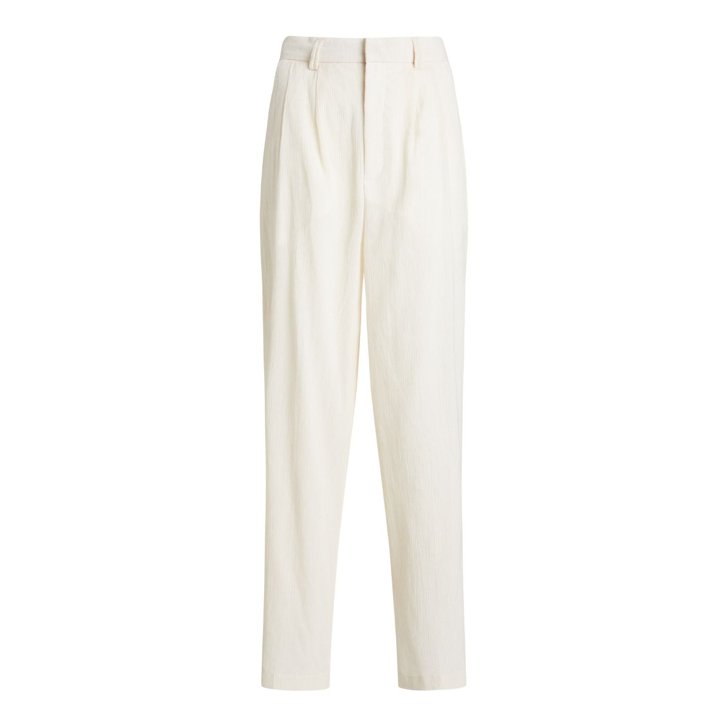 Women’s High Rise Flowy Tailored Beach Pants - White Large Mnk Atelier