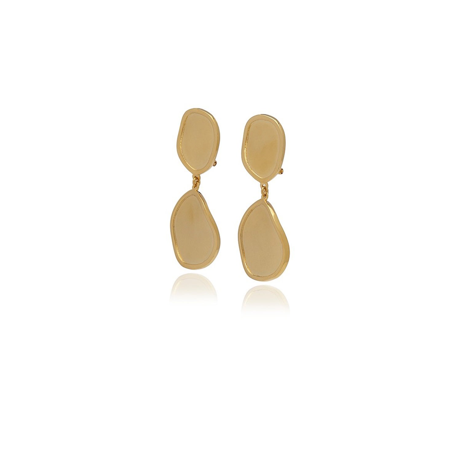 Women’s Gold Foil Long Earrings Georgina Jewelry