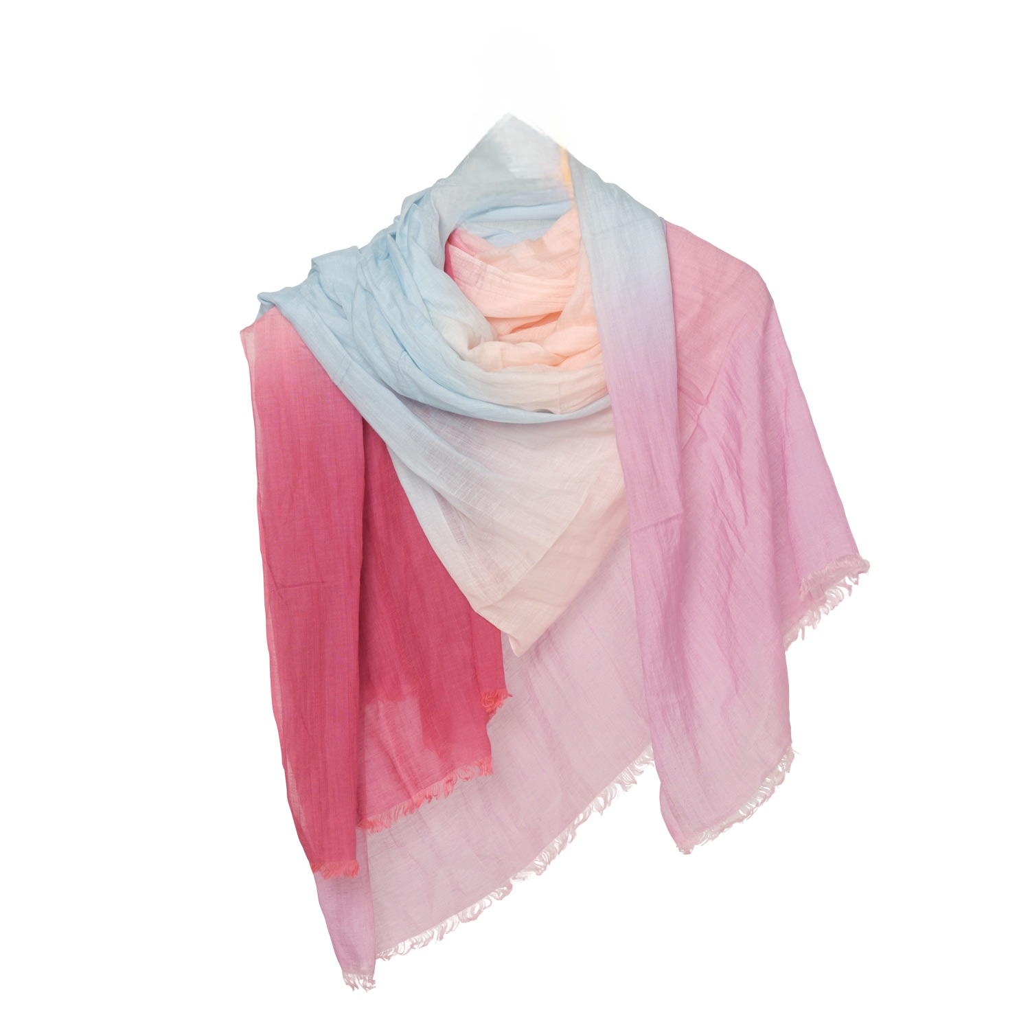Women's Blue / Neutrals / Purple Ombre Lavender Blue Beach Coverup Wrap Scarf | Tiger and the Monkey