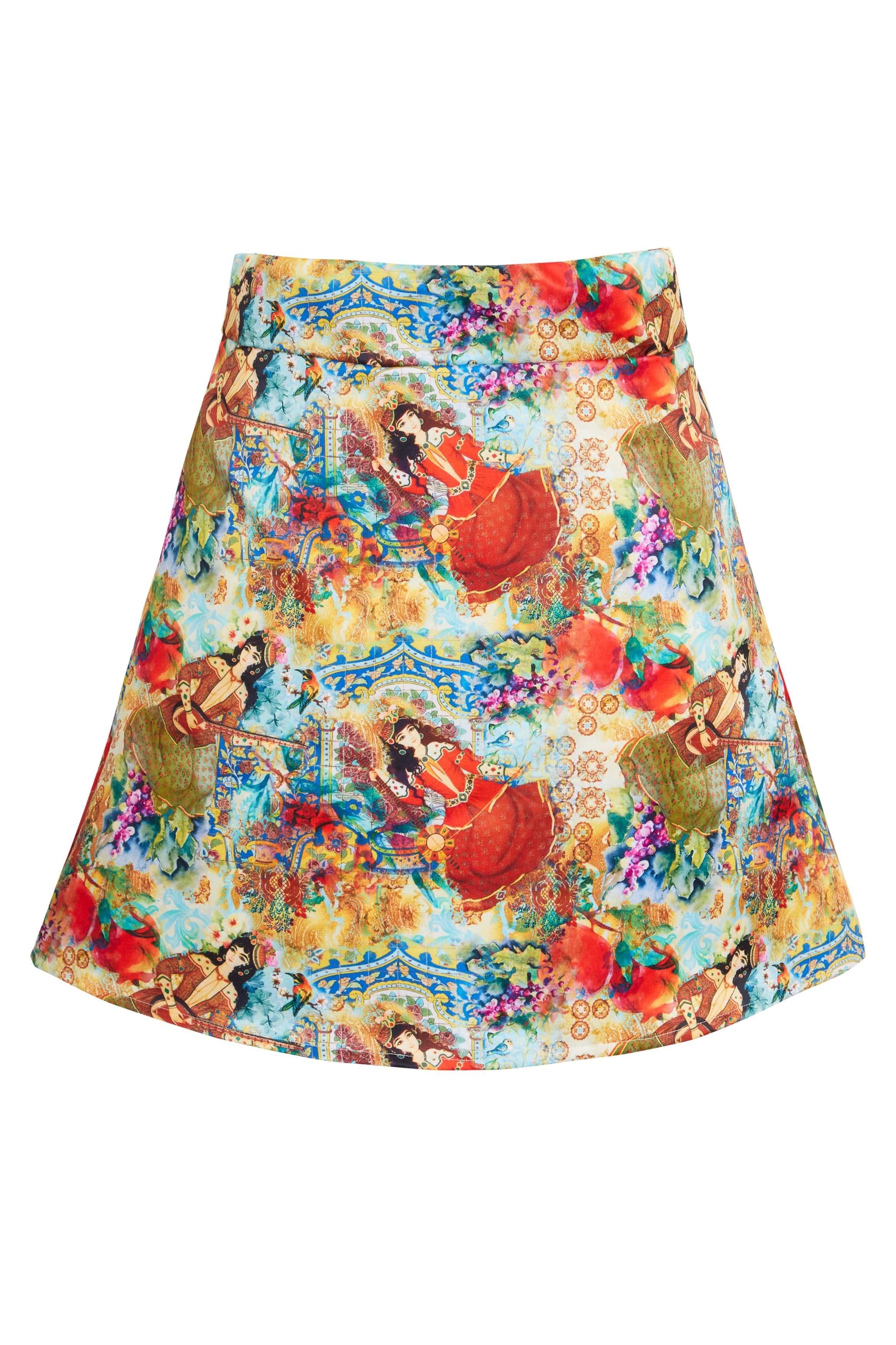 Sarvin Women's Persian Printed Mini Skirt In Multi