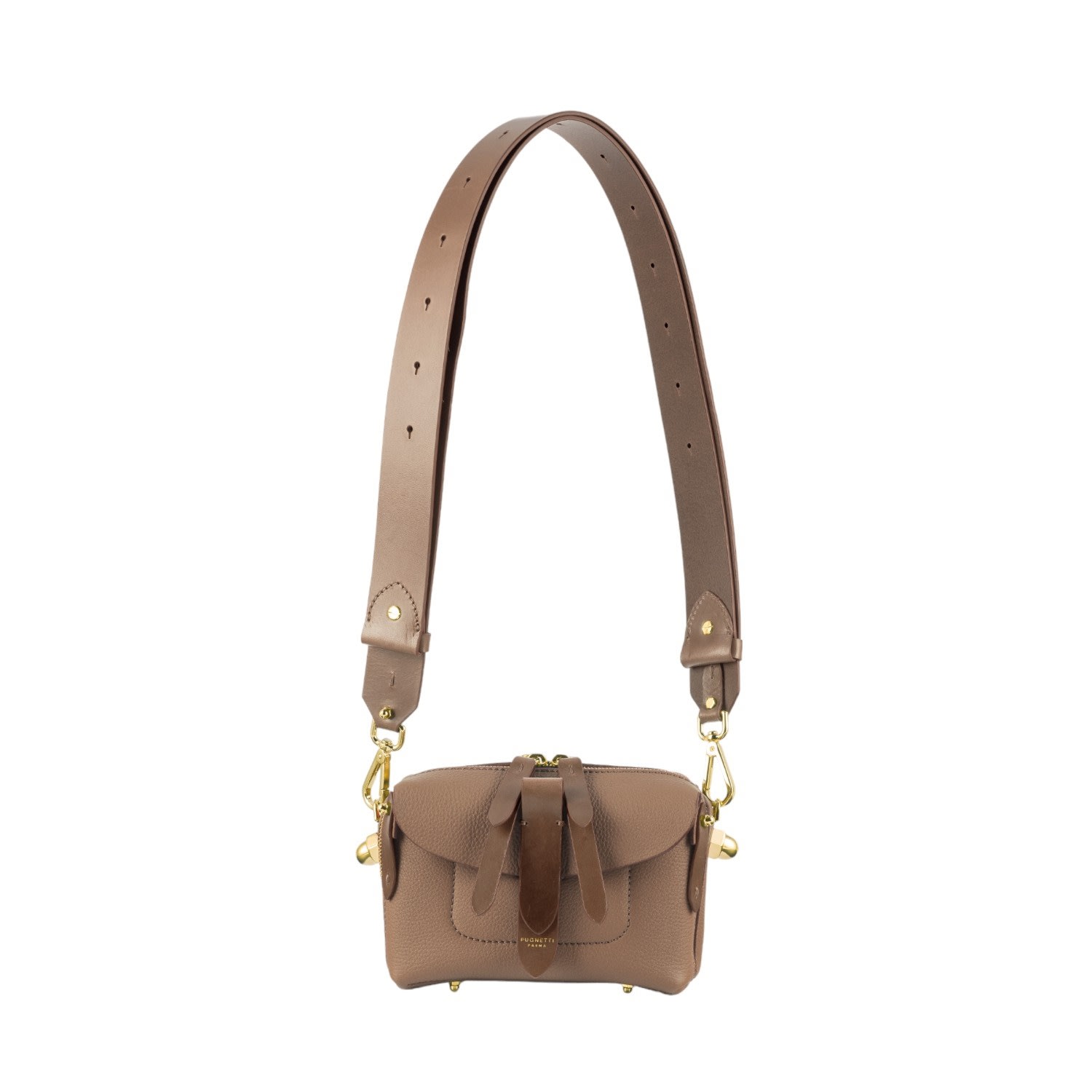Pugnetti Parma Women's Neutrals Micro Lift Bag Gold - Taupe In Yellow
