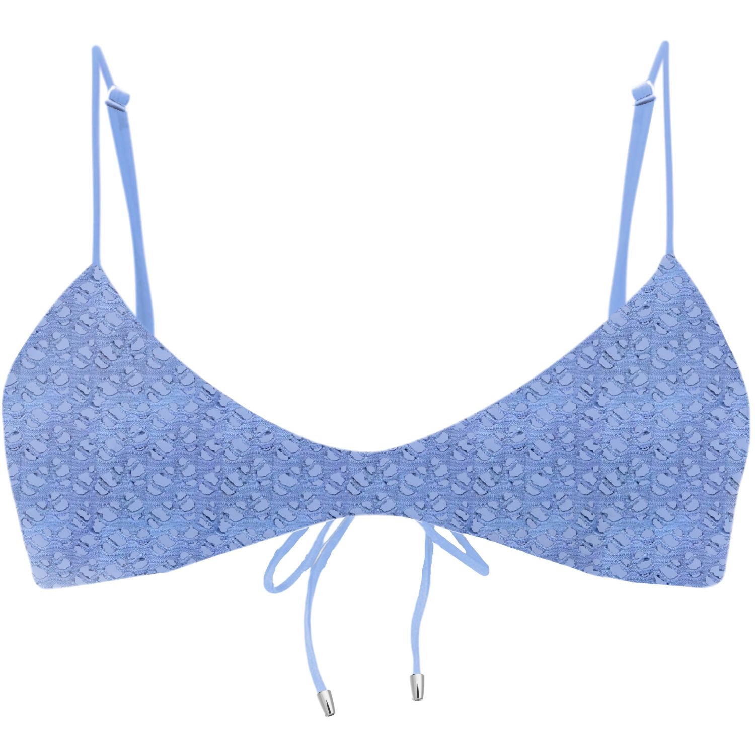 Blackbough Swim Women's Blue Natalie Scoop Neck Top / Oceania Crochet In Blue